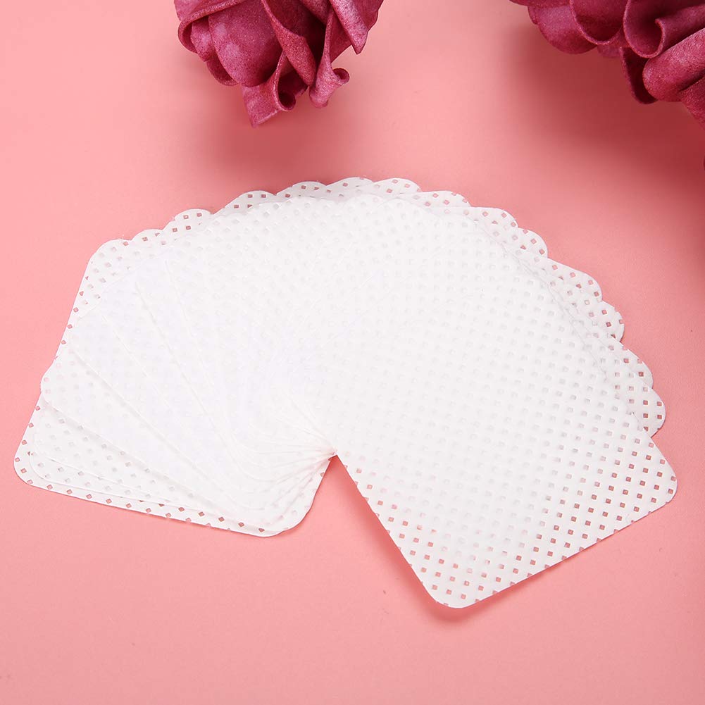 100Pcs Salon Glue Bottle Wipes - Cotton Pads for Hair Extension & Lash Cleaning