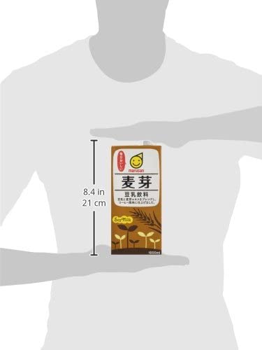 JP MARUSAN Soy Milk Malt 1000ml (Pack of 6) - Premium Japanese Plant-Based Drink - Rich in Protein & Fiber - Perfect for Breakfast, Smoothies & Vegan Recipes
