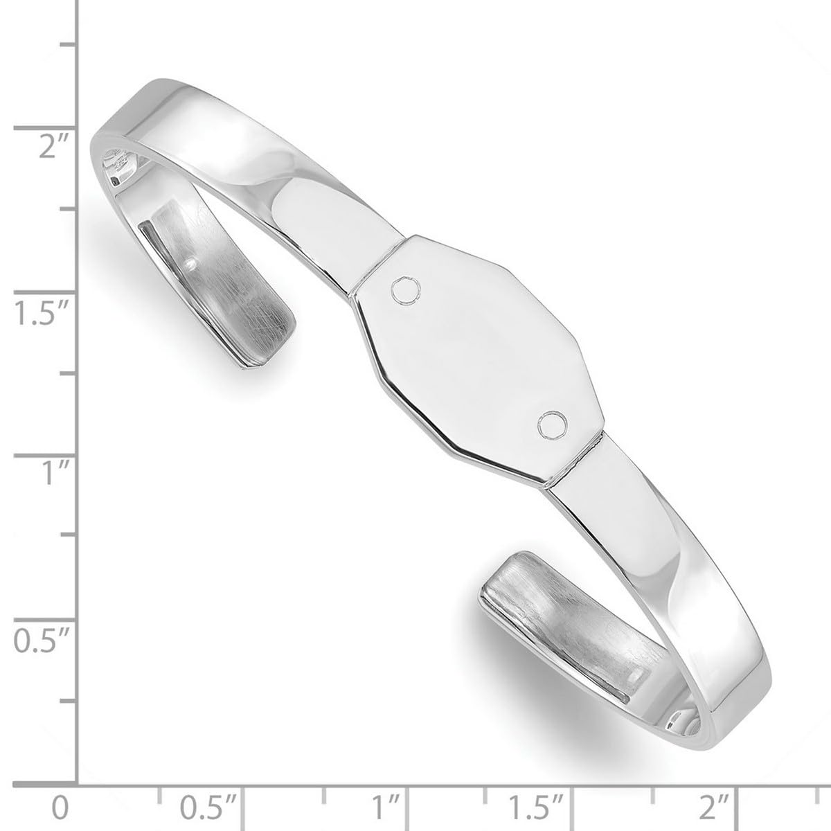 925 Sterling Silver Stackable Cuff Bangle Bracelet for Women - 12mm Wide Solid Polished Identification Bracelet | Perfect for Layering, Everyday Wear & Special Occasions