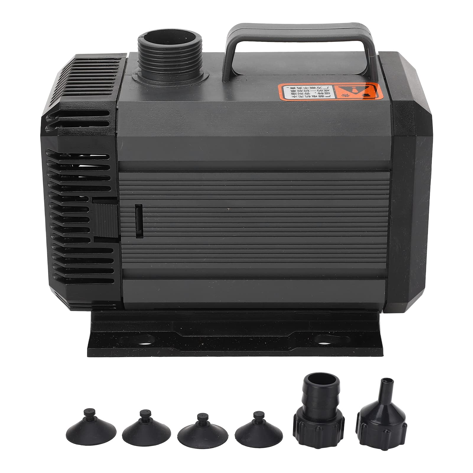 Adjustable Submersible Water Pump 2000L/H, 55W Super Quiet 200-240V Pond Pump with 2 Nozzles for Waterfalls - Easy to Disassemble for Outdoor Fountain, Aquarium & Garden Decoration