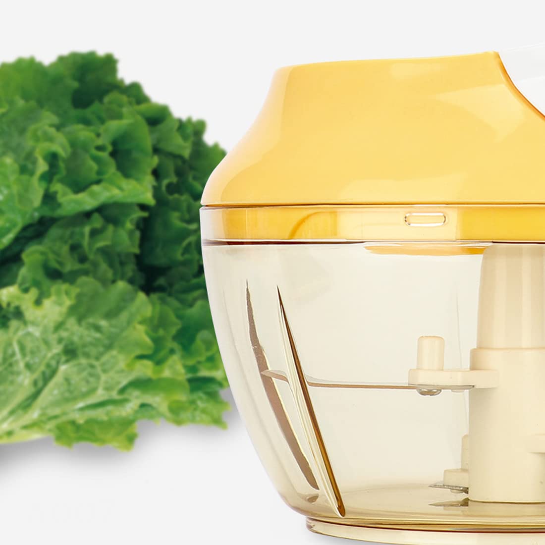 Premium Manual Food Chopper - Hand Pull Rope Mechanism for Vegetables, Fruits, Nuts & Onions | 500ml/550ml Kitchen Gadget for Meal Prep, Baby Food & Quick Dicing | Perfect for Camping, Small Kitchens & Healthy Cooking