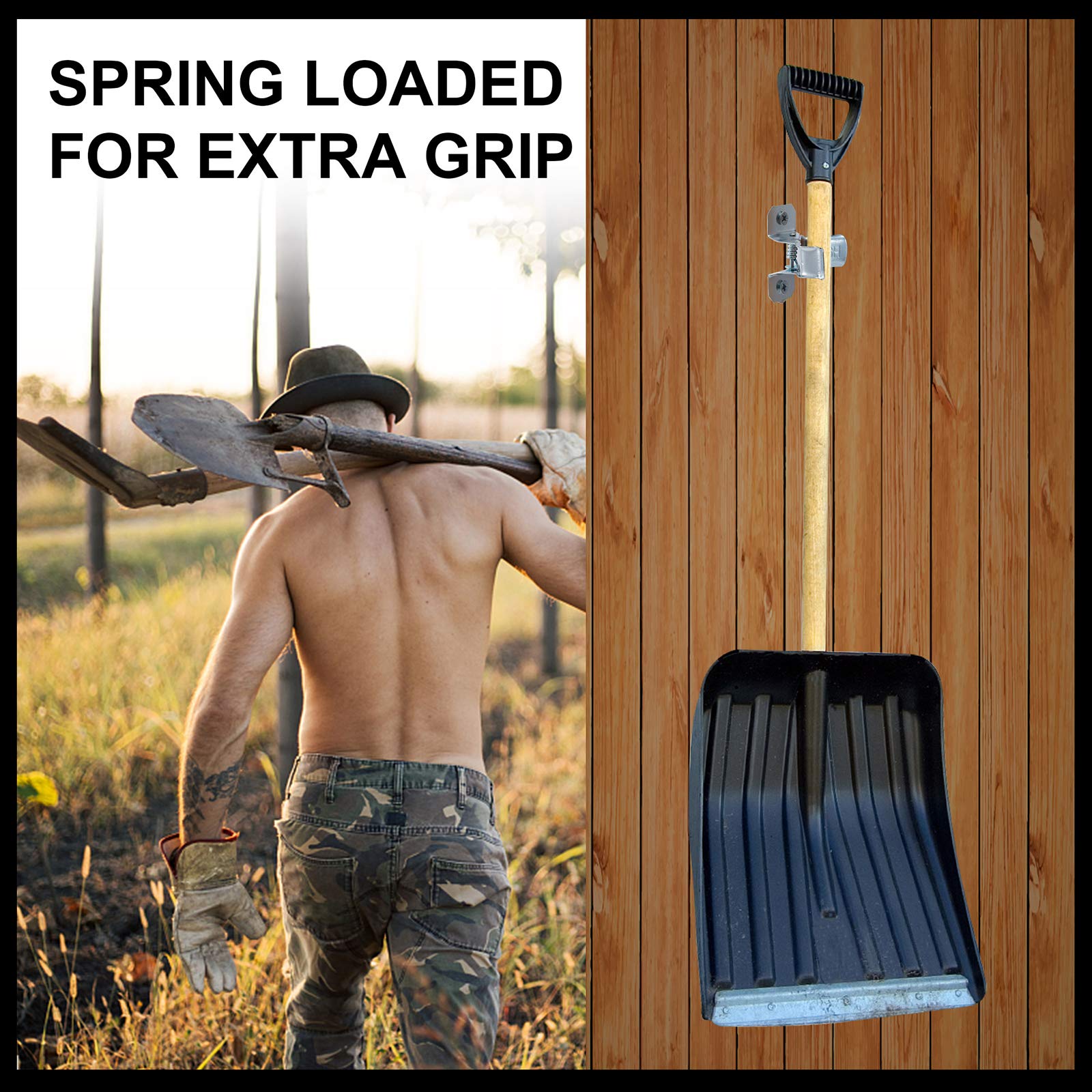 14-Pack Heavy Duty Metal Wall Mounted Tool Hanger & Organizer - Mop Broom Holder Garage Hooks for Rakes, Shovels, Brooms - Perfect for Warehouse, Garden, Shed & Garage Organization