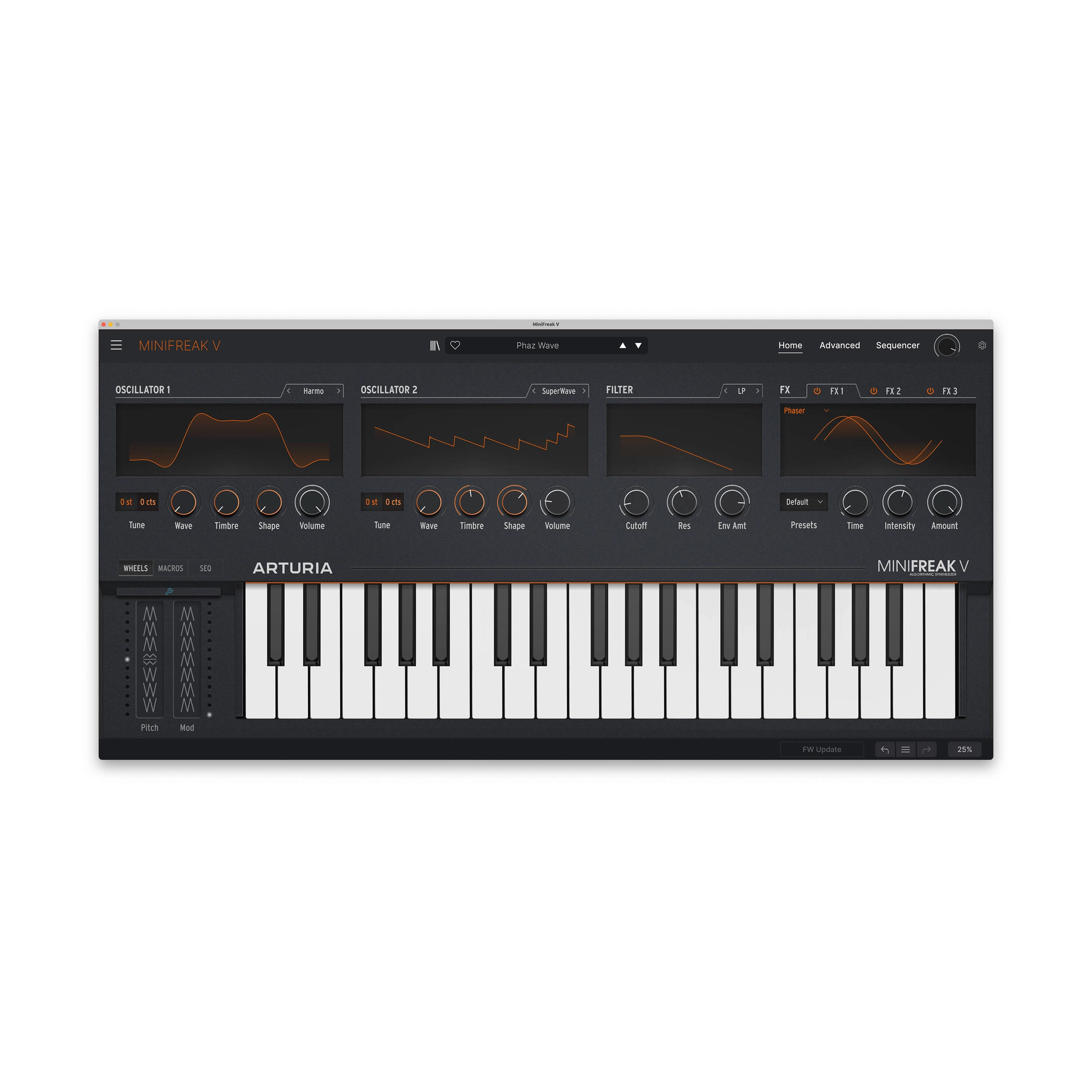 Arturia MiniFreak 37-Key Hybrid Synthesizer - Digital & Analog Keyboard for Music Production, Live Performance & Studio Recording
