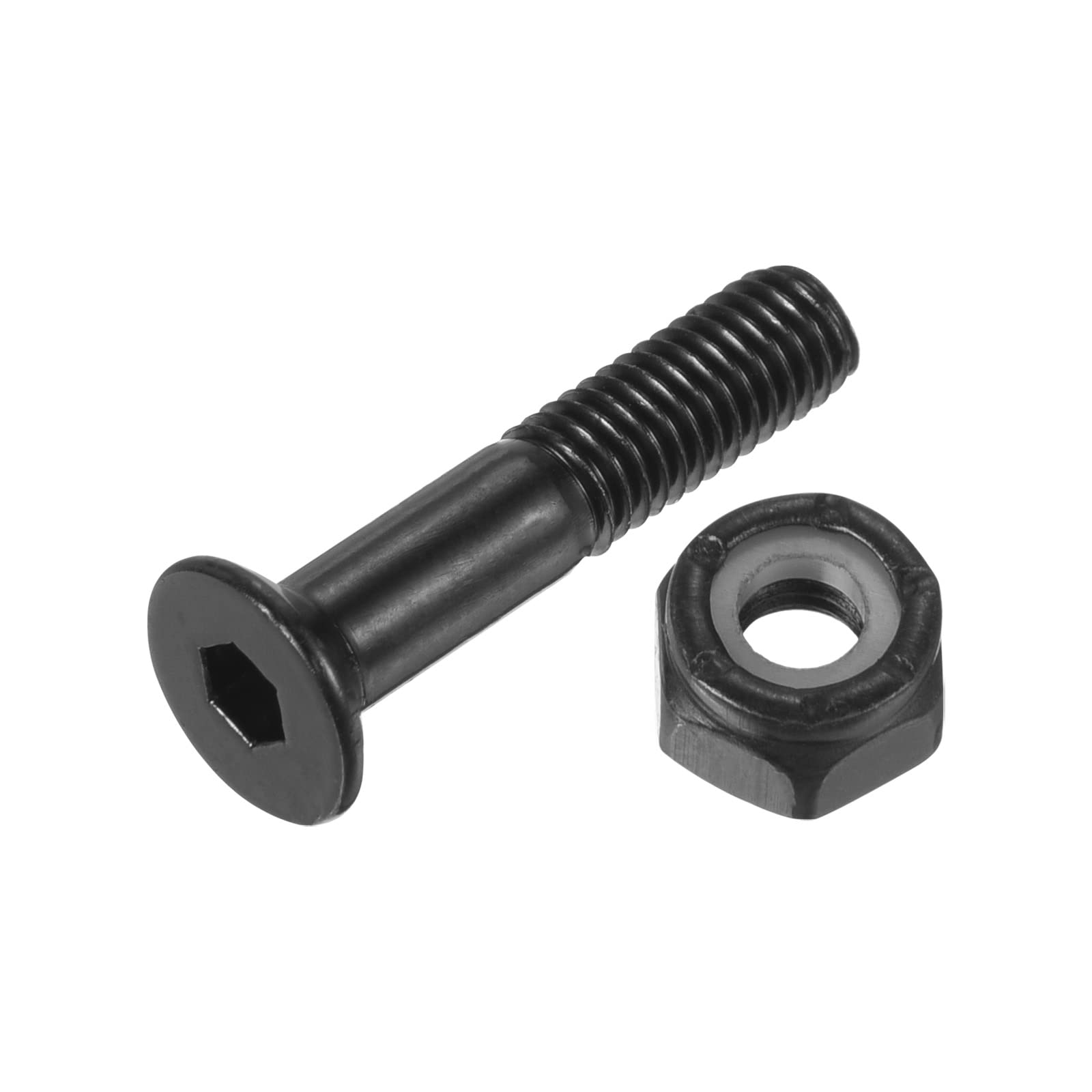 PATIKIL Skateboard Hardware Kit - 8pc Truck Mounting Screws, Axle Nuts, Hex Key Set with Washers & Spacers for Skateboard Wheels | Perfect for Board Maintenance & DIY Skateboard Assembly