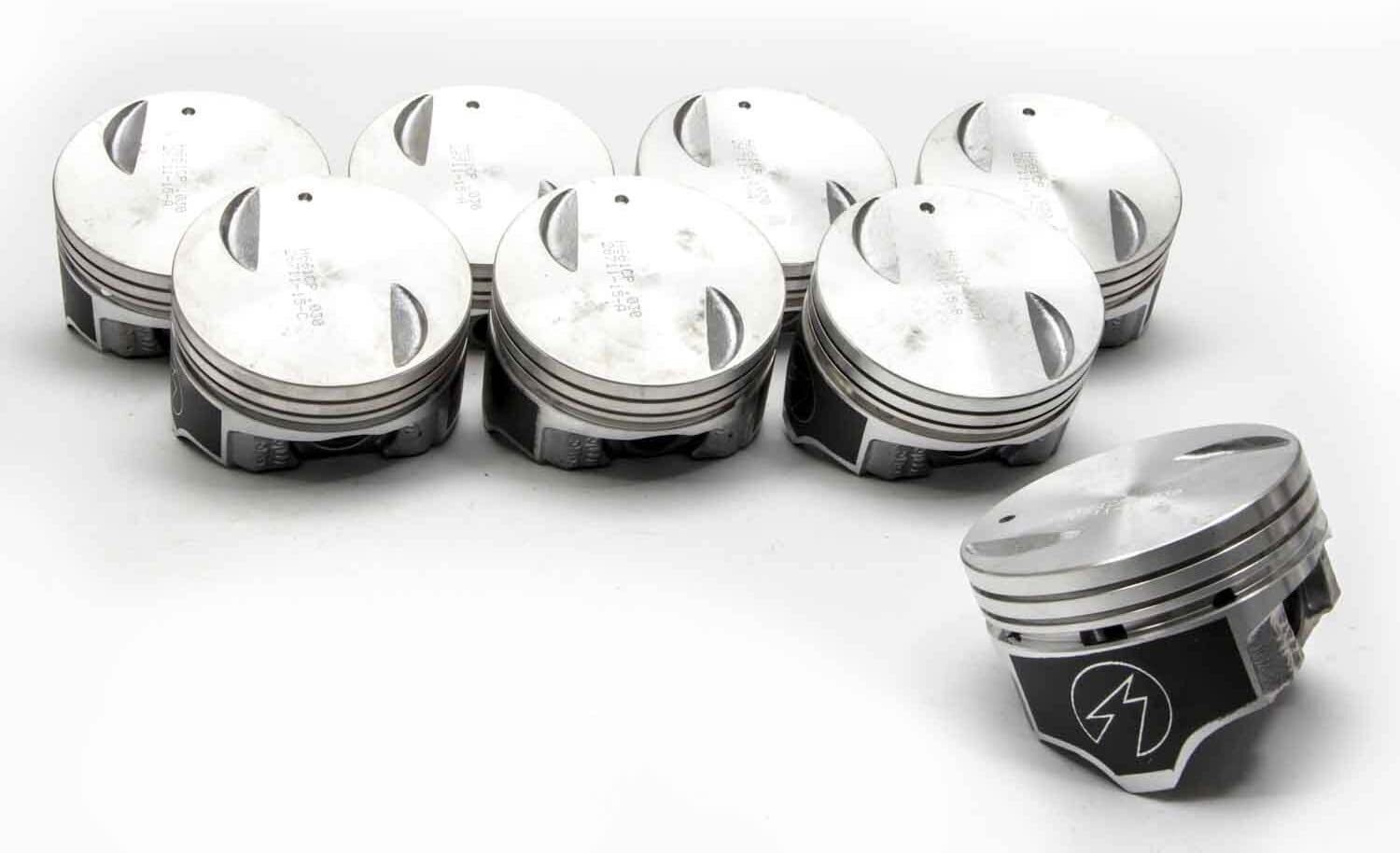 SPEED PRO Hypereutectic Coated Flat Top Pistons with 8+MOLY Rings for Chevy 454 7.4L STD - High Performance Engine Upgrade for Racing & Towing Applications