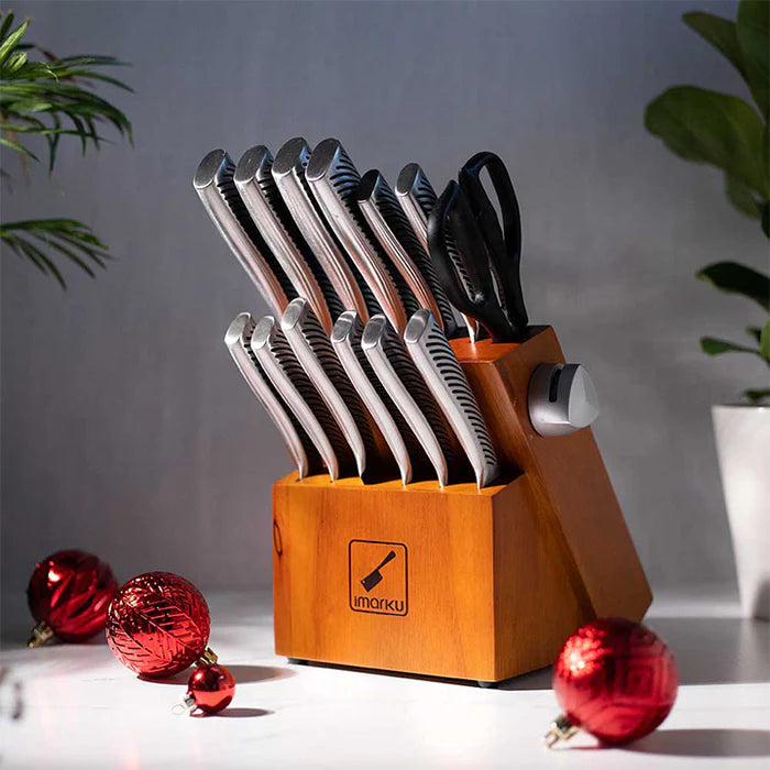 Premium Stainless Steel Cookware Set with 14-Piece Knife Set - Professional Kitchen Essentials for Cooking, Baking & Meal Prep - Perfect for Home Chefs & Culinary Enthusiasts