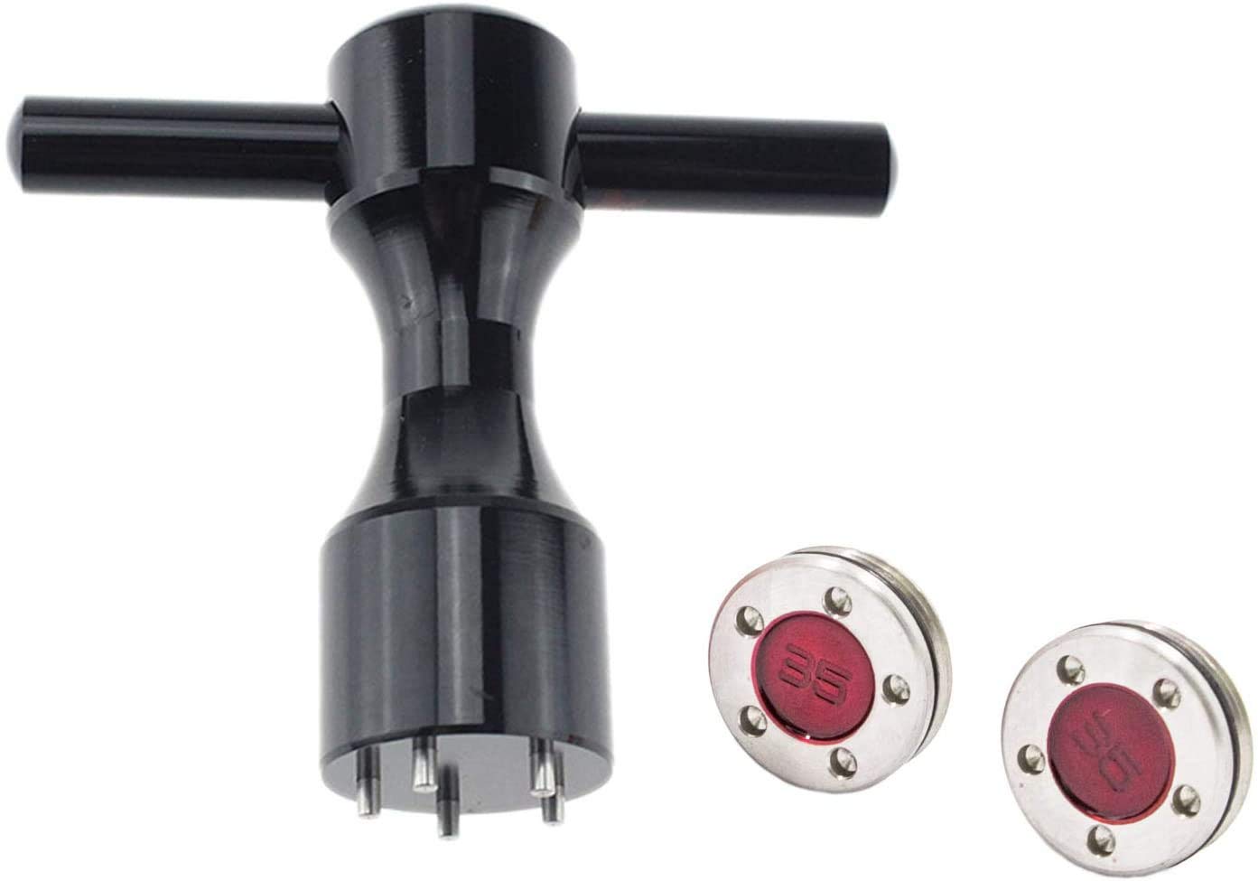 HISTAR 2-Piece Golf Club Weight Kit - Red Custom Weights with Black Wrench Tool for Titleist Scotty Cameron Putters | Perfect for Swing Balance Adjustment & Putter Customization