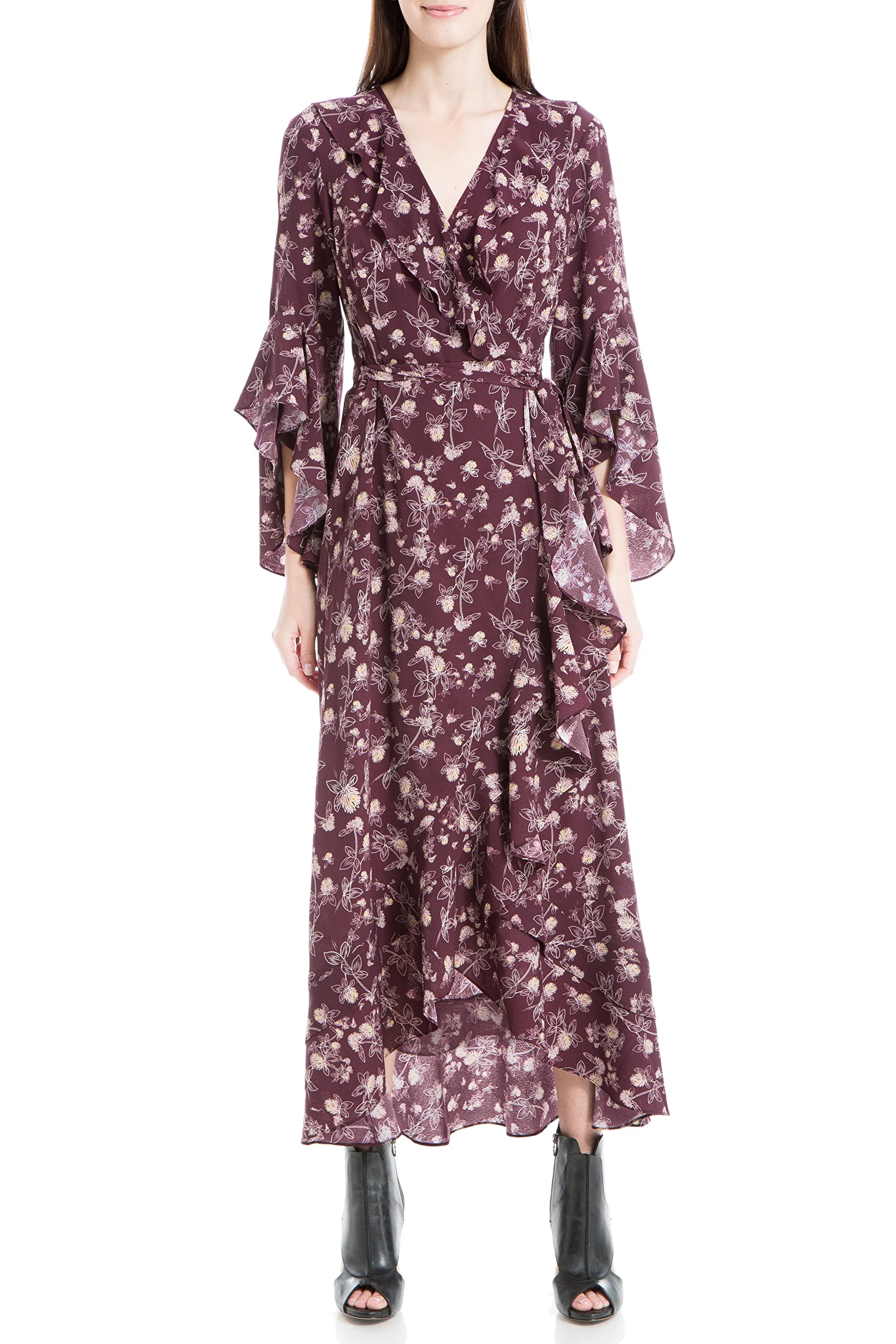 Max Studio Women's Ruffle Wrap Dress - Elegant & Flowy for Parties