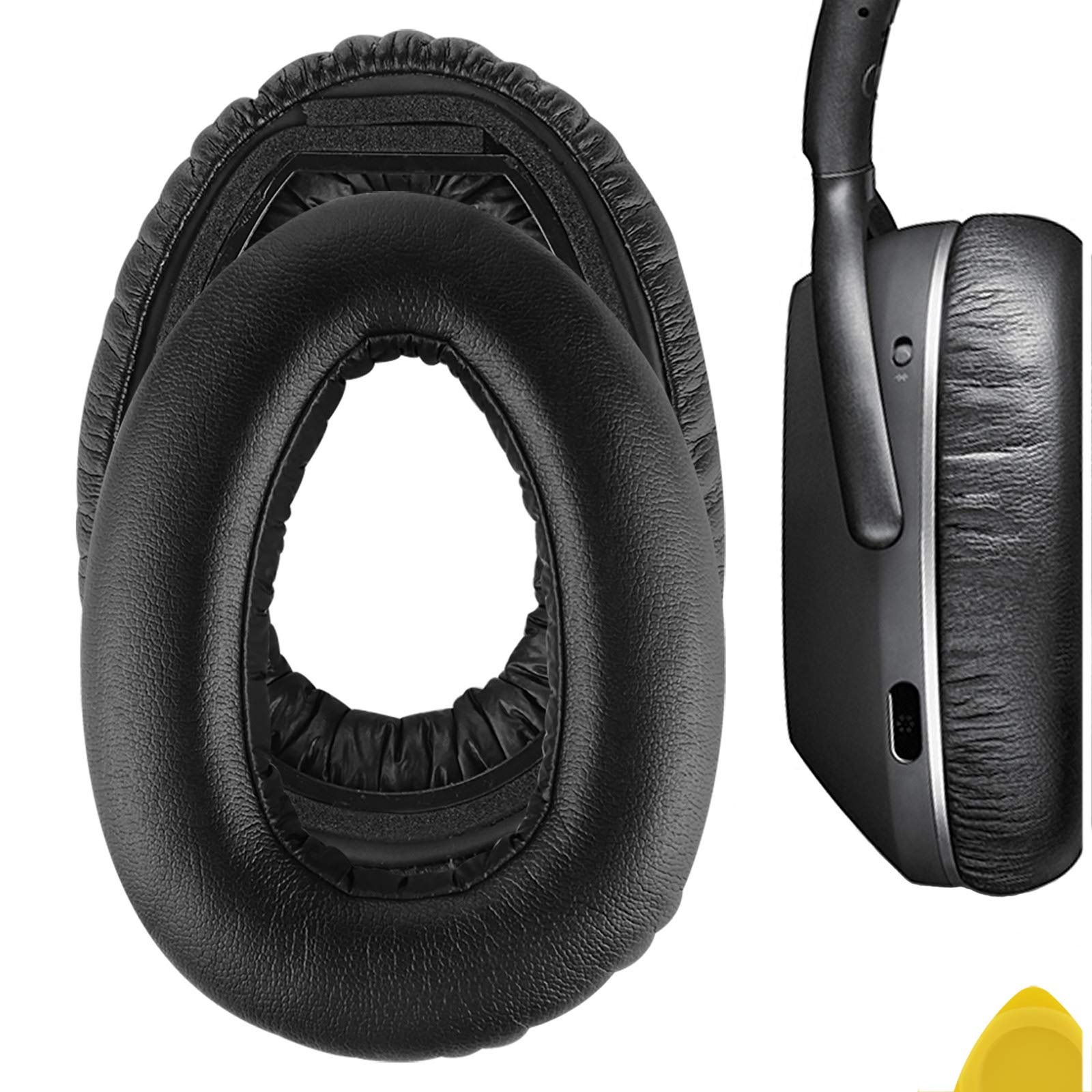 Geekria Replacement Ear Pads for Sennheiser PXC 550 & PXC 550-II Wireless Headphones - Premium Memory Foam Cushions with Video Installation Guide - Perfect for Gaming, Travel & Office Use (Black)