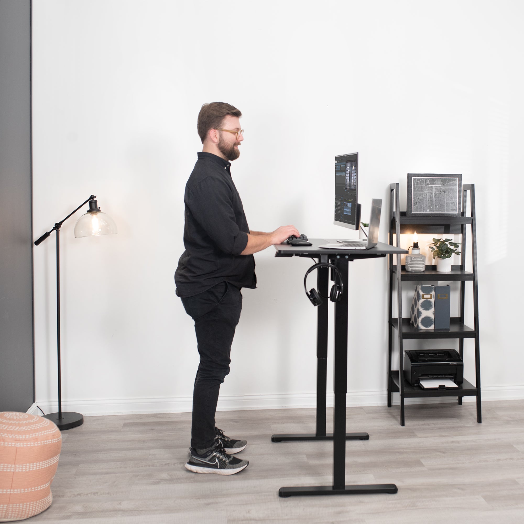 40 x 24 Electric Standing Desk - Adjustable Height Home Office Desk with Memory Preset | Perfect for Remote Work, Gaming & Study