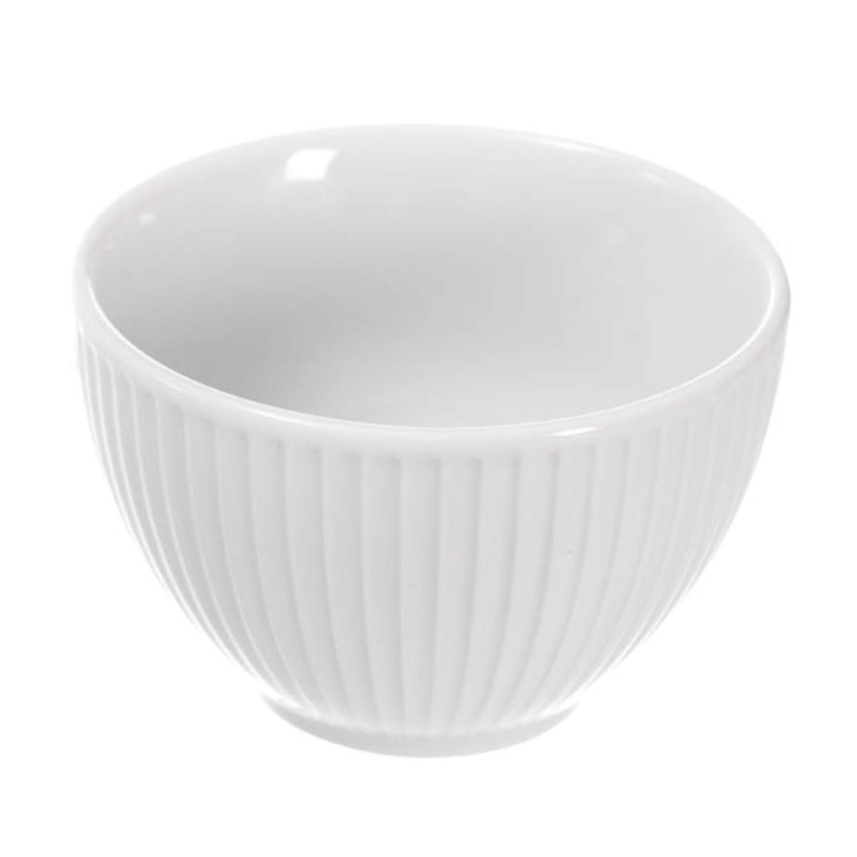 Pillivuyt Plissé White Porcelain Sugar Bowl - 3.5 Inch Open Pinch Dish for Tea, Coffee & Baking | Elegant Tableware for Desserts & Kitchen Decor
