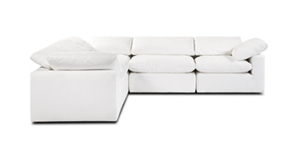 5-Piece Aspen Modular Corner Sectional Sofa Set - Modern L-Shaped Couch with Reversible Chaise for Living Room, Family Room & Home Theater