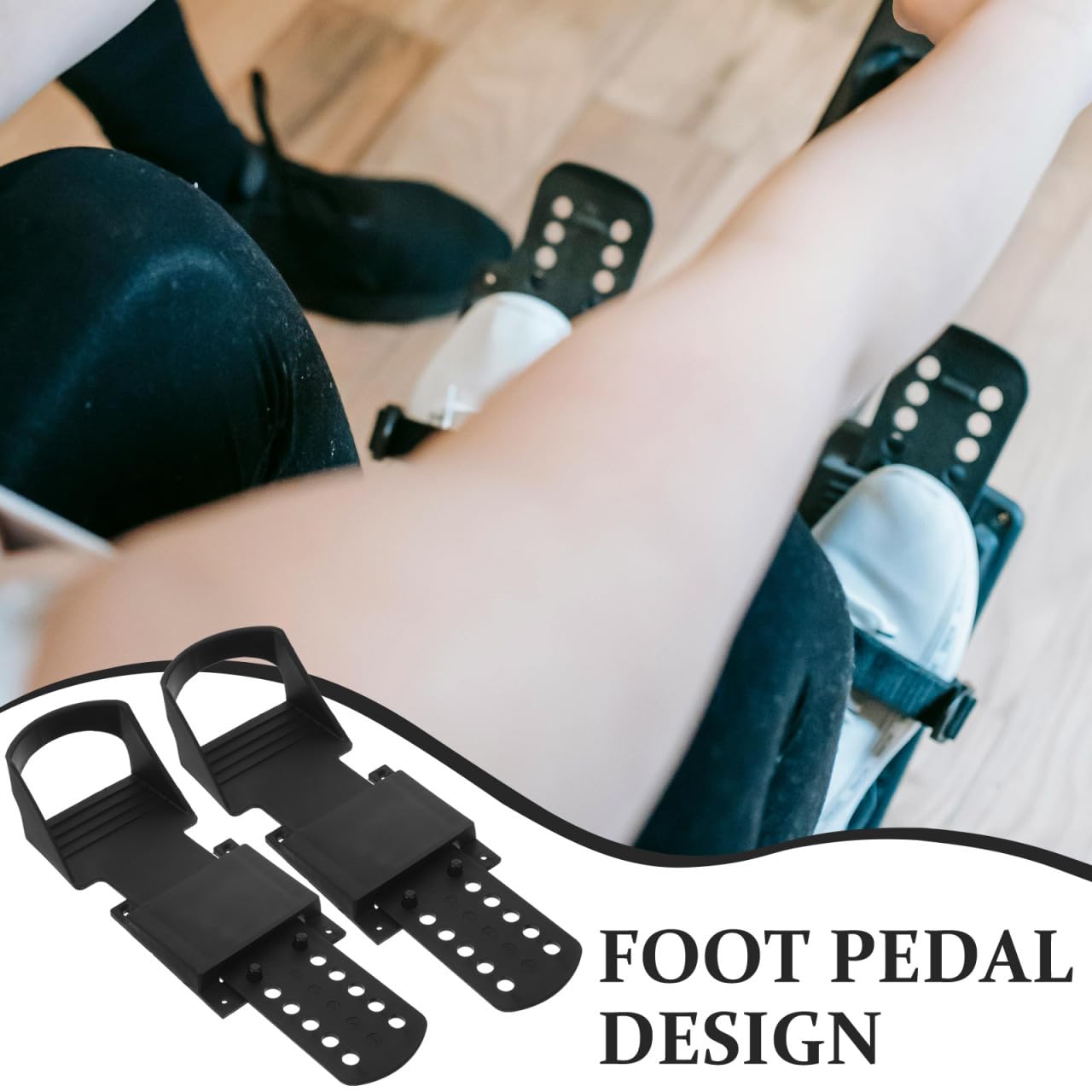 1 Pair of Universal Rowing Machine Pedals - Non-Slip Foot Straps for Indoor Rowing Machines - Compatible with Most Rowing Exercise Equipment - Perfect for Home Gym, Fitness Training & Cardio Workouts