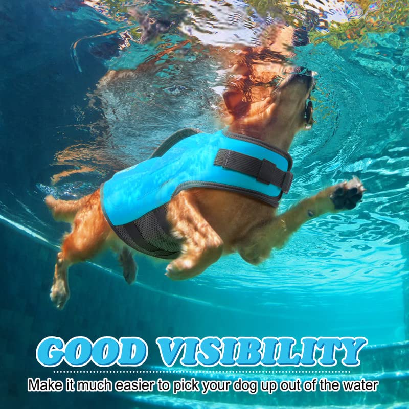 Small Dog Life Jacket with Reflective Stripes & Rescue Handle - Swim Safety Vest for Boating & Water Activities