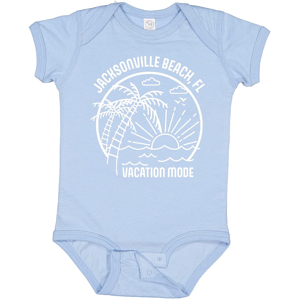 Inktastic Summer Vacation Mode Jacksonville Beach Florida Baby Bodysuit - Cute & Comfortable Infant Onesie for Beach Trips & Family Vacations