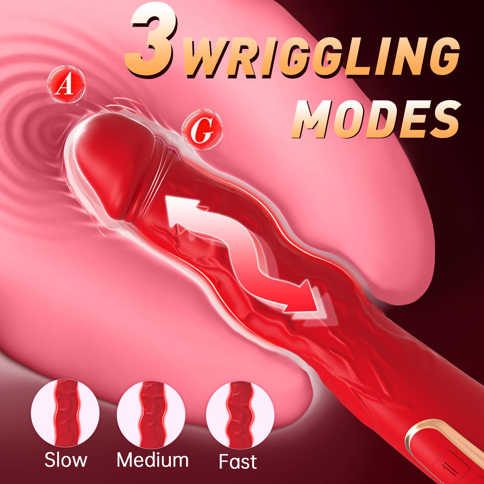 9.6 Inch Realistic Silicone G Spot Vibrator for Women - 3 Wriggling & 10 Vibrating Modes, Large Dildo Sex Toy for Couples & Solo Play, Perfect for G Spot Stimulation & Anal Play - Adult Pleasure Toy for Enhanced Intimacy & Exploration