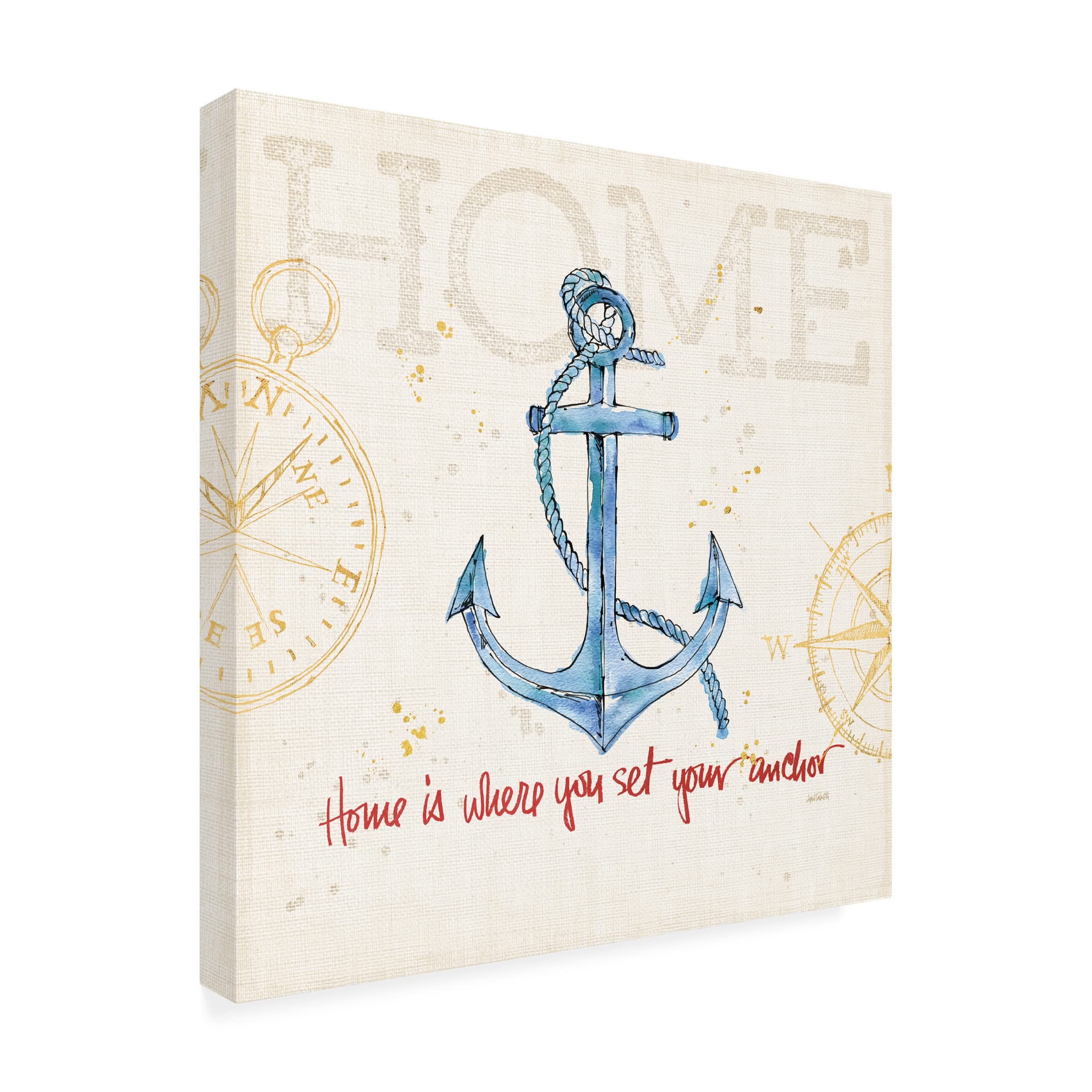 Anne Tavoletti 'Coastal Life V Special' Framed Canvas Wall Art - Coastal Decor for Living Room, Bedroom & Beach House