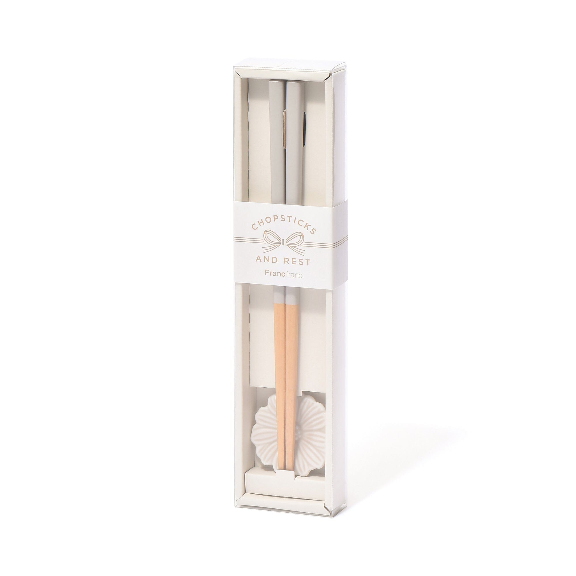 Premium Ivory Chopsticks Set with Rest - Elegant Asian Dining Utensils for Sushi, Ramen, and Home Decor