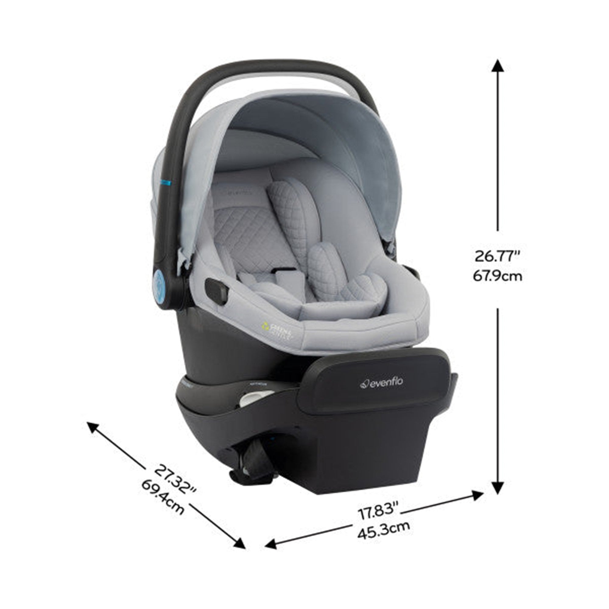 Evenflo Revolve 180 LiteMax Infant Car Seat - 360° Rotating, Lightweight & Safe for Newborns to Toddlers - Perfect for Travel, Daily Commute & Family Outings