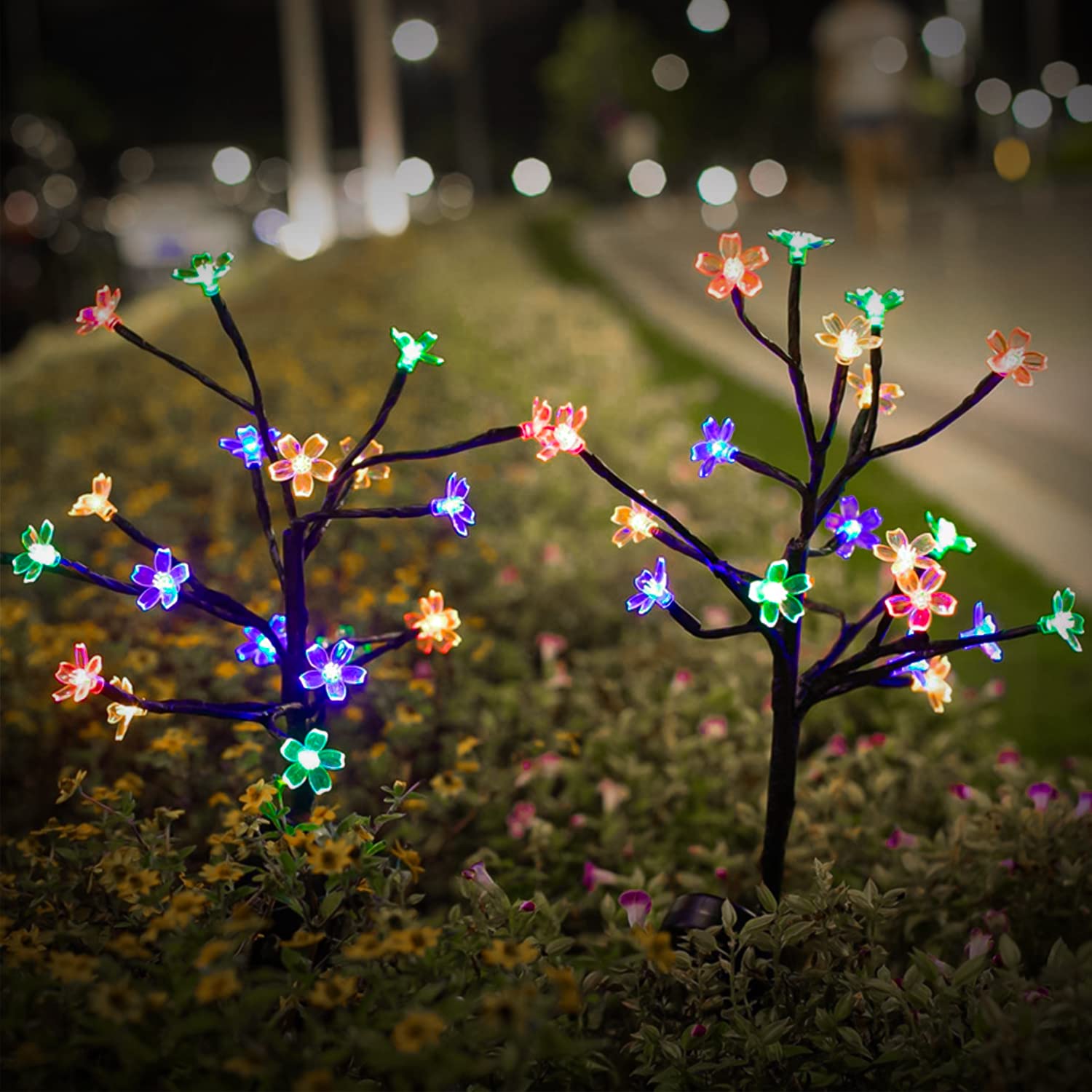 Solar Fairy Lights - 20 LED Color Changing Garden Lights for Pathway, Yard & Patio Decor
