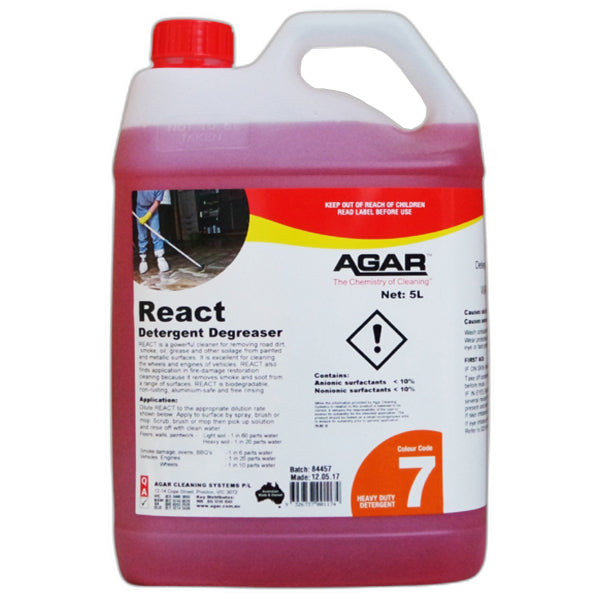 Agar React Degreaser - Heavy-Duty Cleaner for Smoke, Fire Restoration & Road Dirt Removal | Ideal for Home, Auto & Industrial Cleaning
