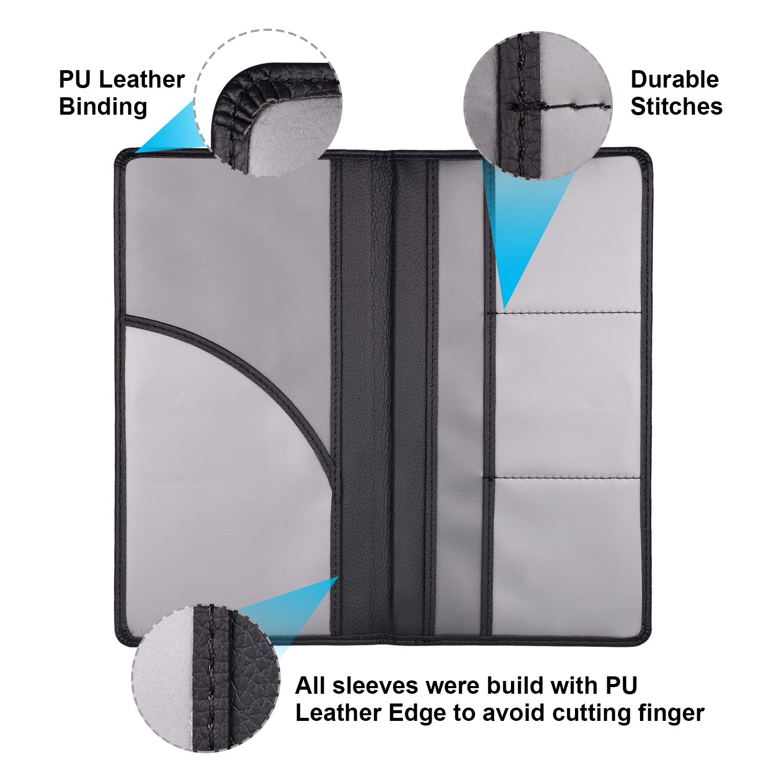 Magnetic Car Registration & Insurance Holder - Black Glove Box Organizer for Cards, Driver License & Essential Documents - Perfect for Men & Women - Ideal for Road Trips & Daily Commuting