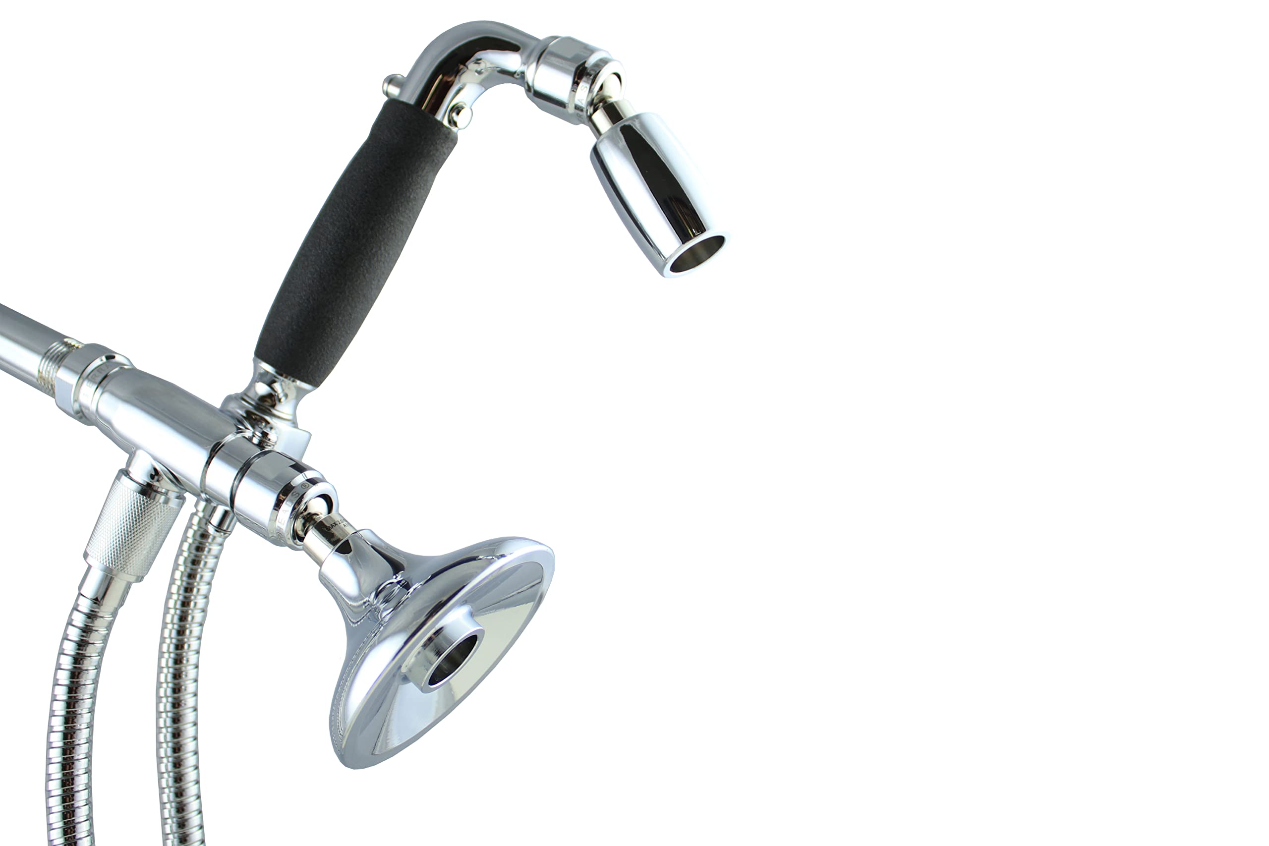 High Sierra All Metal 3-Way Shower Head & Handheld Combo - Half Dome Shower Head with Slip-Free Grip - Chrome Finish for Bathroom & Spa Relaxation