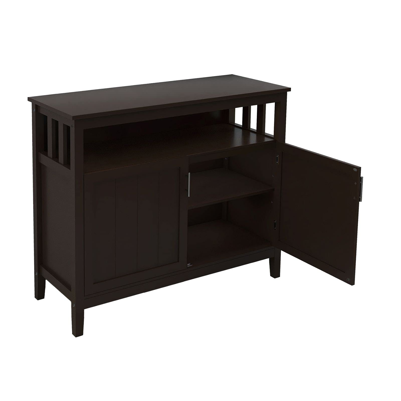 Modern Sideboard Storage Cabinet with 2 Doors - Kitchen & Dining Room Organizer, Cupboard Console Table for Home Decor - Perfect for Storing Dishes, Linens & Serving as Buffet Table