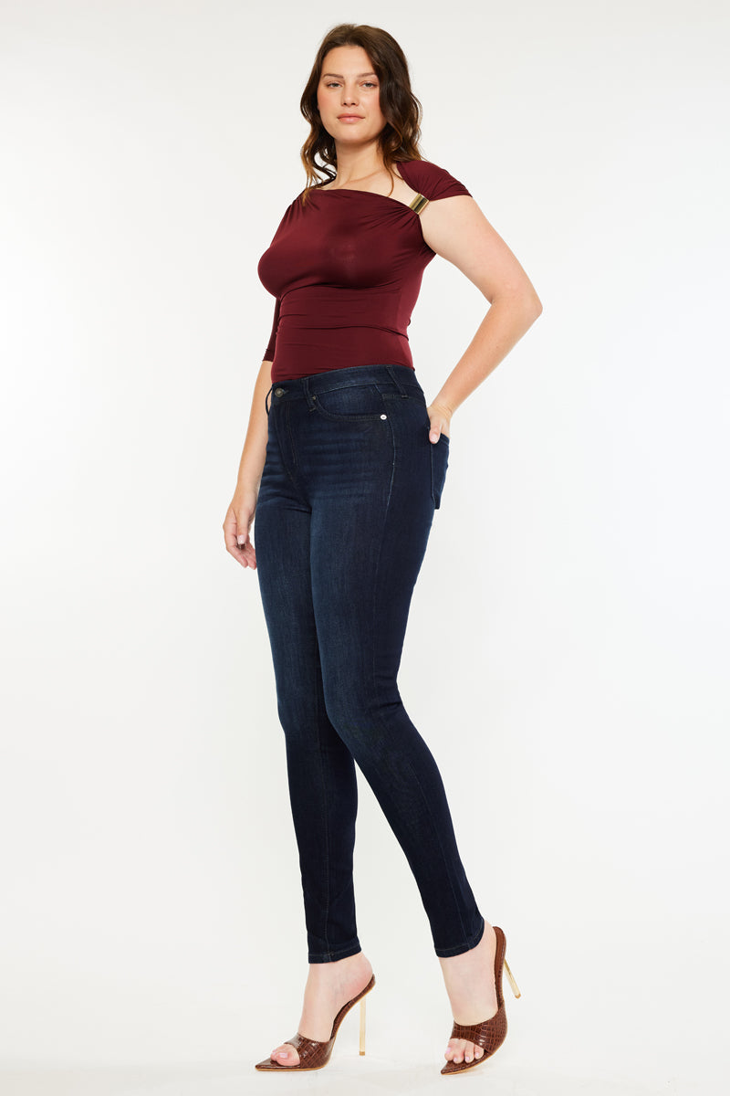 Effie Essentials High Rise Skinny Jeans for Women - Curvy Fit Stretch Denim Pants - Perfect for Casual Wear, Office & Night Out