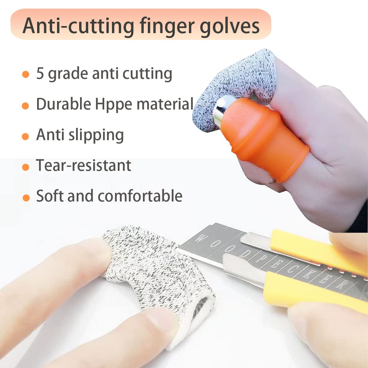 Gardening Thumb Knife with Protective Case - Finger Pruner Tool for Gardeners, Plant Trimming & Fruit Picking - Orange Thumb Cutter for Vegetables, Herbs & Flowers - Perfect for Harvesting, Pruning & Gardening Tasks