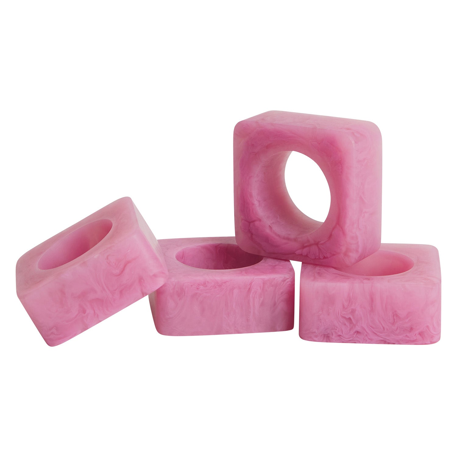 Elegant Fuchsia Jara Napkin Ring Set - Perfect for Weddings, Dinner Parties & Holiday Table Decor