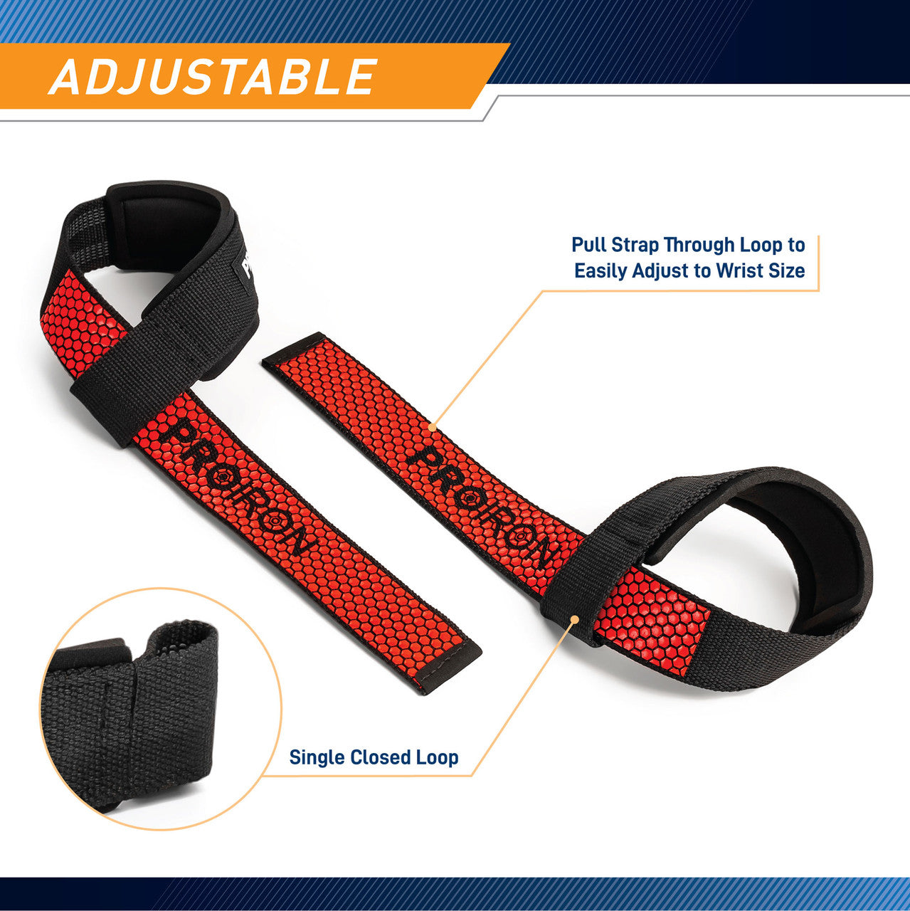 ProIron PRO ZLD01 Weight Lifting Straps - Premium Grip Support for Deadlifts, Pull-ups & Strength Training (Pair) - Gym, CrossFit & Home Workout Essential
