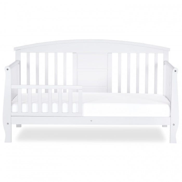 Dream On Me Dallas Toddler Day Bed - Convertible Kids Bed with Safety Rails, White - Perfect for Nursery, Playroom & Sleepovers
