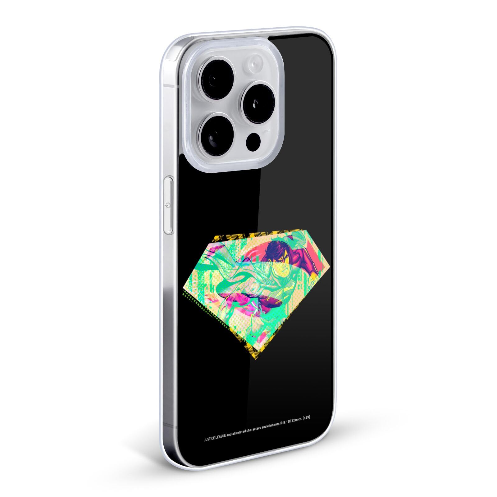 Justice League Superman Dark Electric Pop Icons Soft Gel Case for iPhone XR - Officially Licensed DC Comics Superhero Phone Cover for Daily Protection & Style