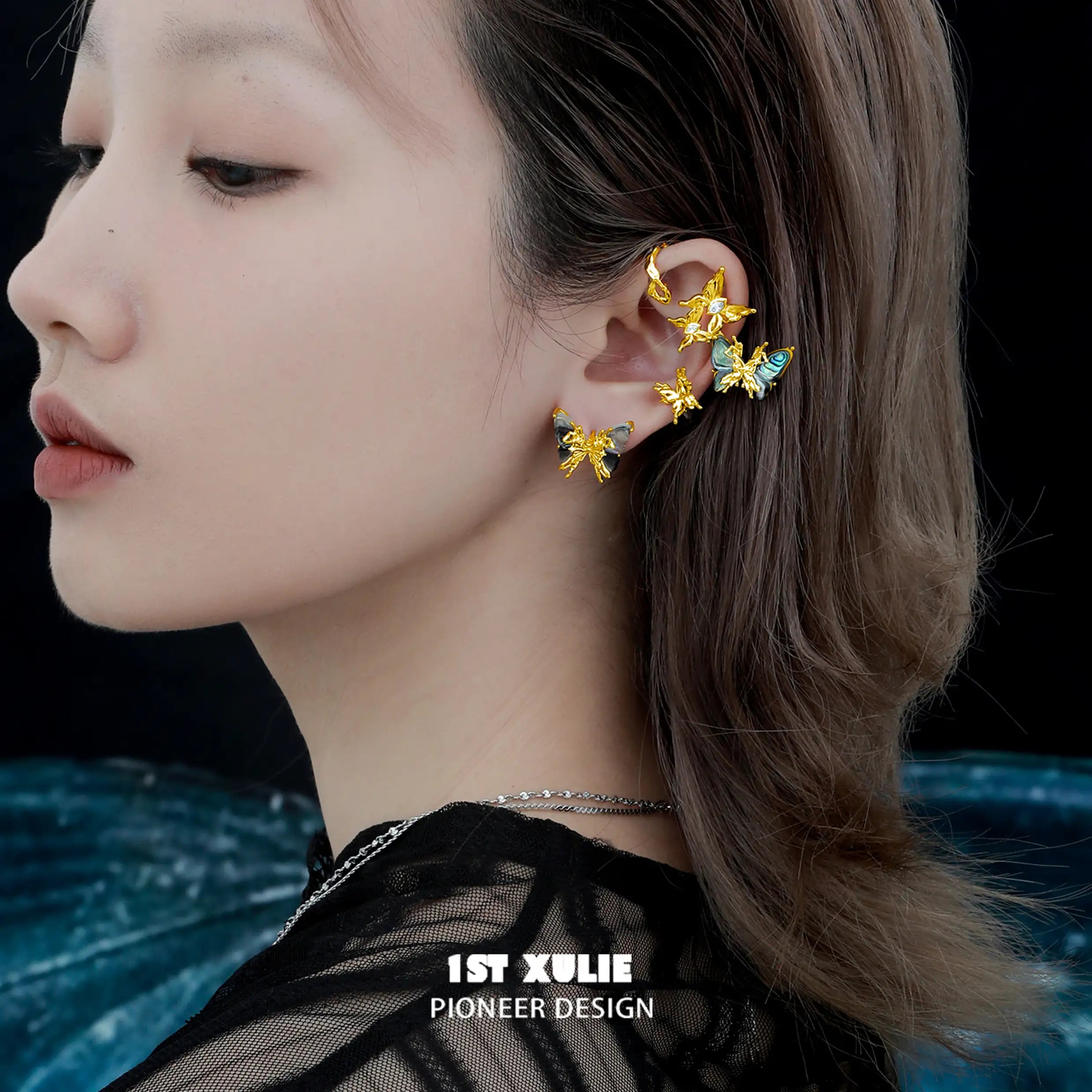 24K Gold Plated Abalone Shell Butterfly Hook Earrings - Elegant Boho Jewelry for Women, Perfect for Parties, Weddings & Everyday Wear