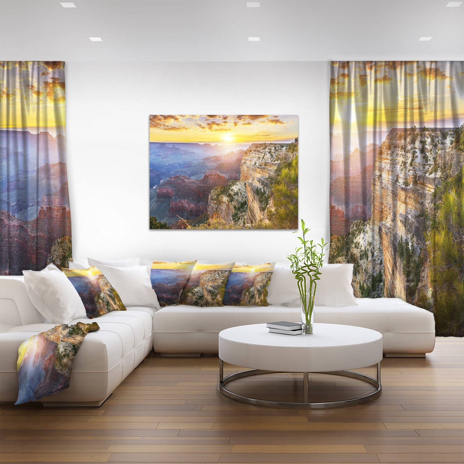Grand Canyon Landscape Photography Canvas Art Print - Stunning Wall Decor for Living Room, Office & Bedroom