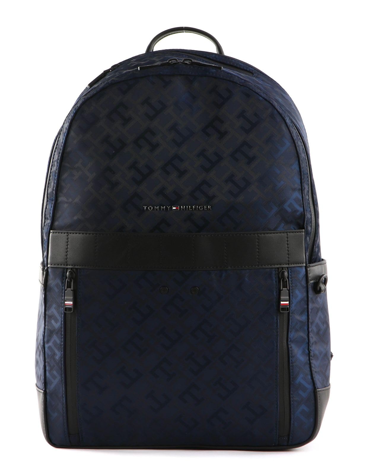 TOMMY HILFIGER TH Elevated 1985 Monogram Backpack in Space Blue - Stylish Laptop Bag for Work, School & Travel
