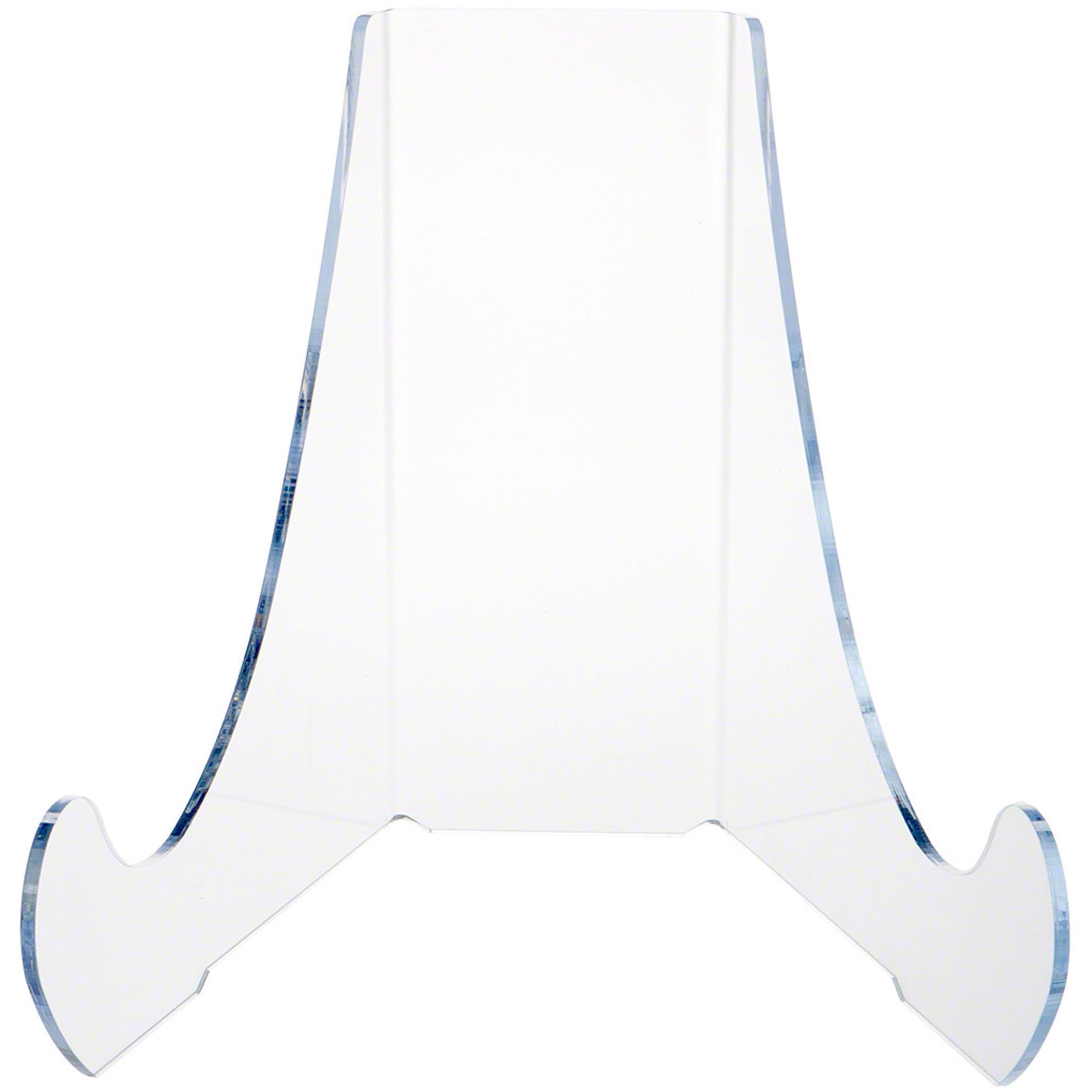 Plymor Clear Acrylic Flat Back Easel with Rounded Support Ledges - 12