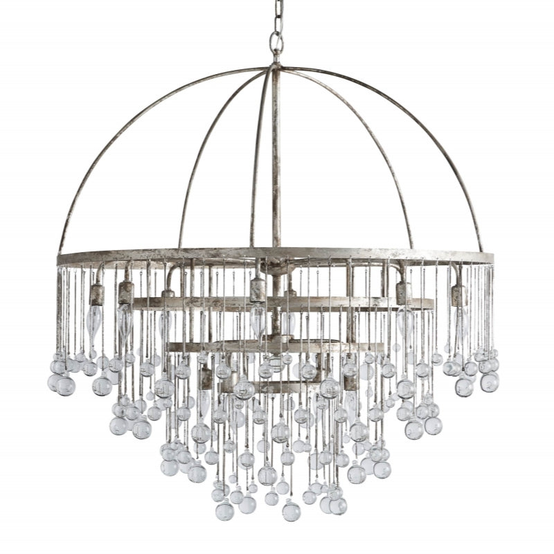Aubrey Modern Crystal Ball 4-Tier Chandelier - Elegant Ceiling Light Fixture for Dining Room, Living Room, Bedroom & Entryway Lighting Decor