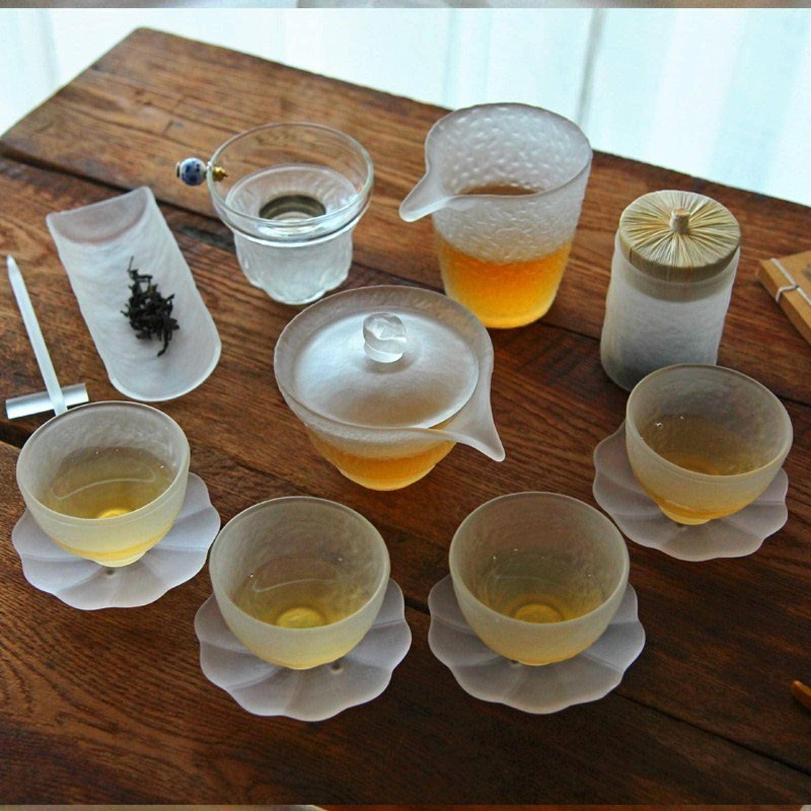 Premium NC Glazed Kung Fu Tea Set - Zen Ceremony Teapot & Cups with Infuser - Modern Minimalist Style for Home, Office & Meditation Spaces