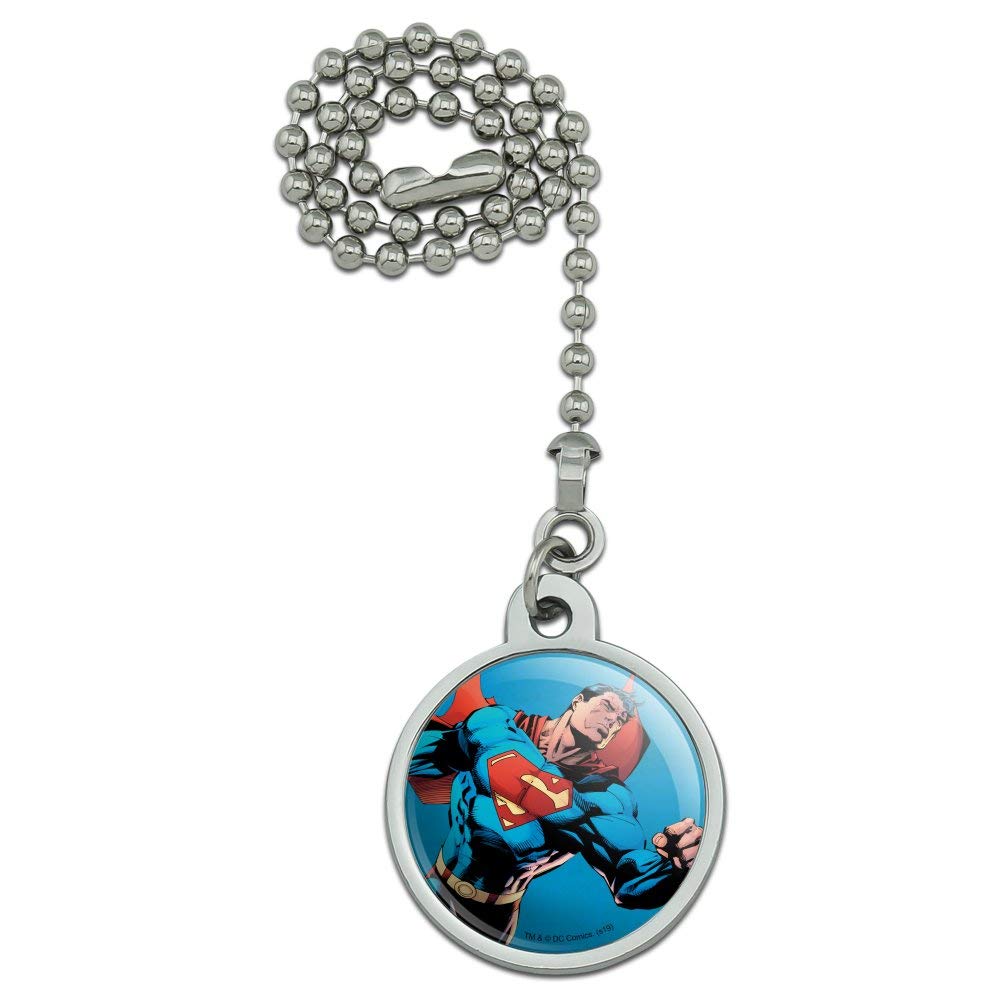 Superman Ceiling Fan Light Pull Chain - DC Comics Superhero Themed Fan Accessory for Bedroom, Kids Room, and Comic Book Lover Decor