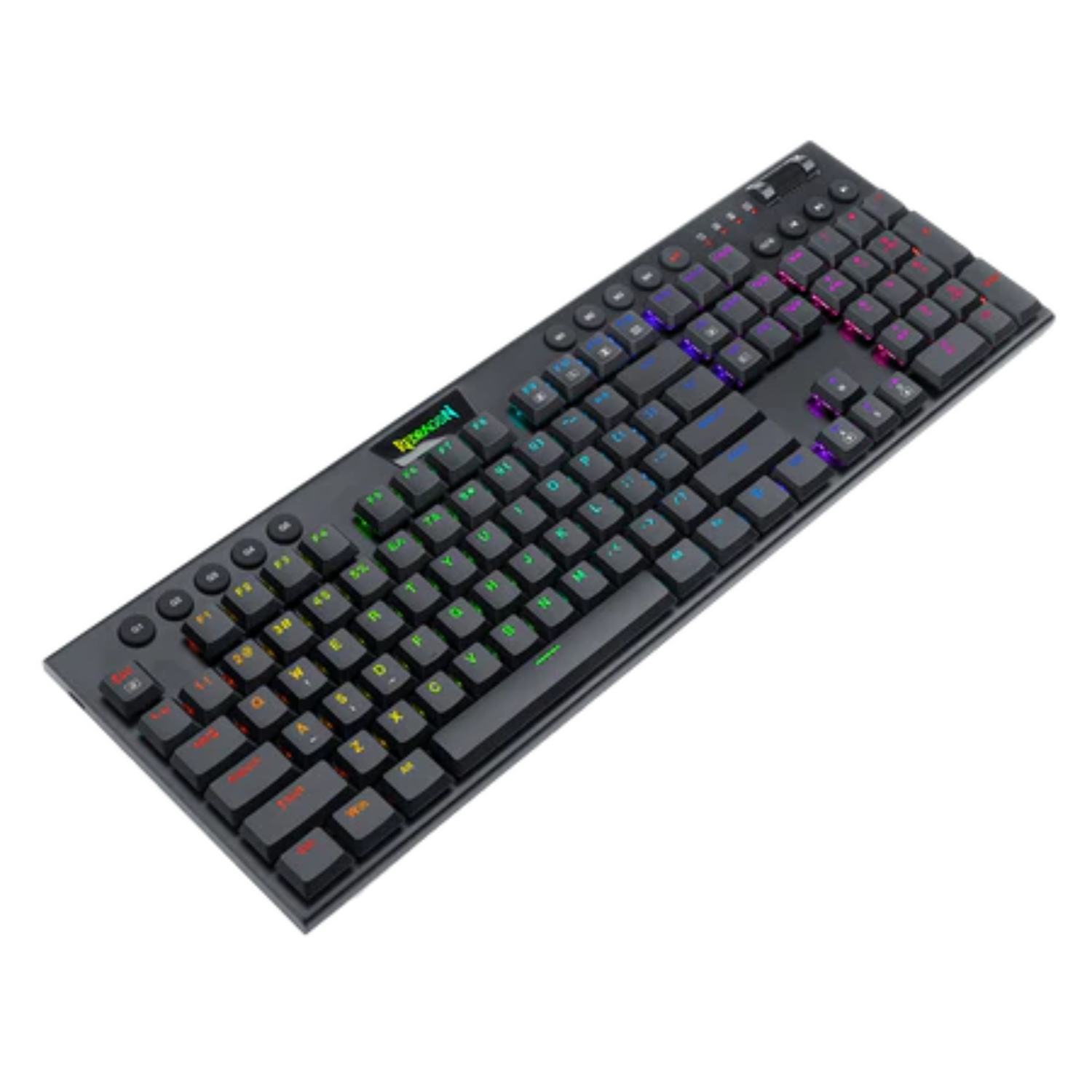 Redragon Horus FS Wired Gaming Keyboard - Mechanical RGB Backlit, Red Switches, Spanish Layout, Black & Red - Perfect for PC Gaming, Esports, and Office Work