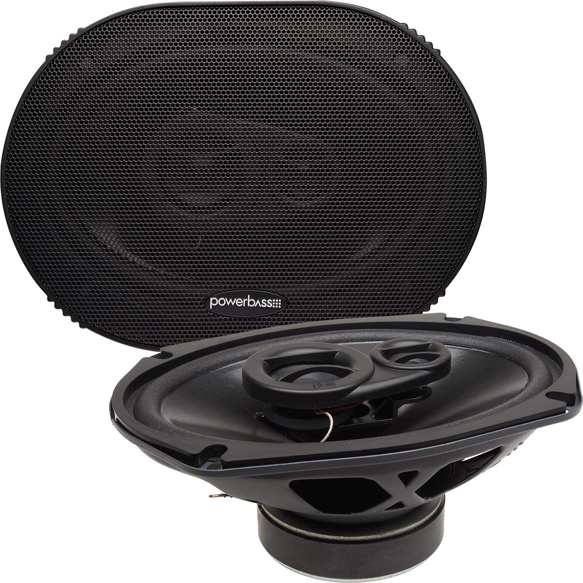 PowerBass S-6903 6x9 Inch 3-Way Coaxial Car Speakers - 2 Pairs OEM Replacement for Enhanced Audio - Perfect for Car Upgrades & Home Theater Systems