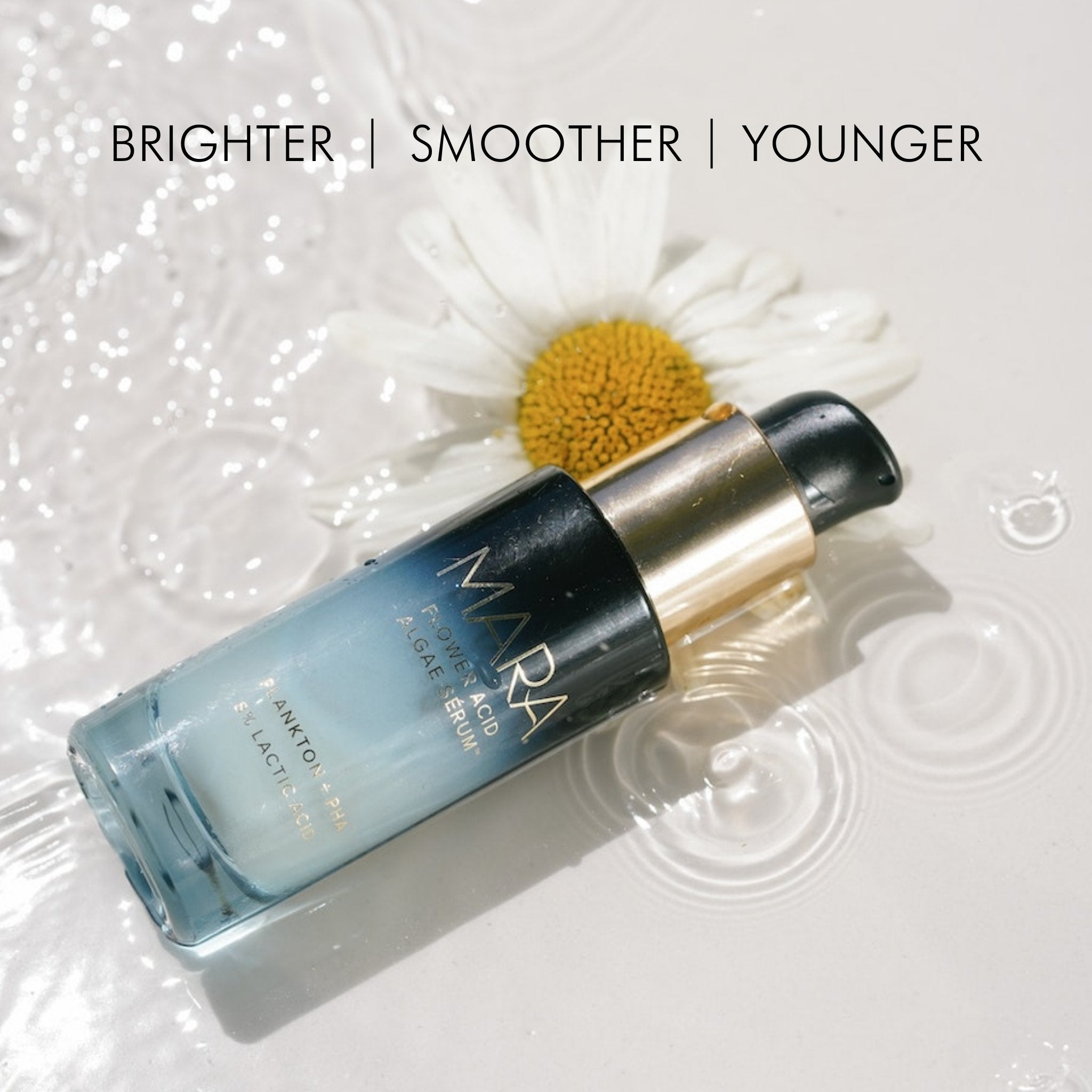 Flower Acid Algae Serum for Face - Brightening & Hydrating Skincare Treatment | Perfect for Night Routine & Anti-Aging Care