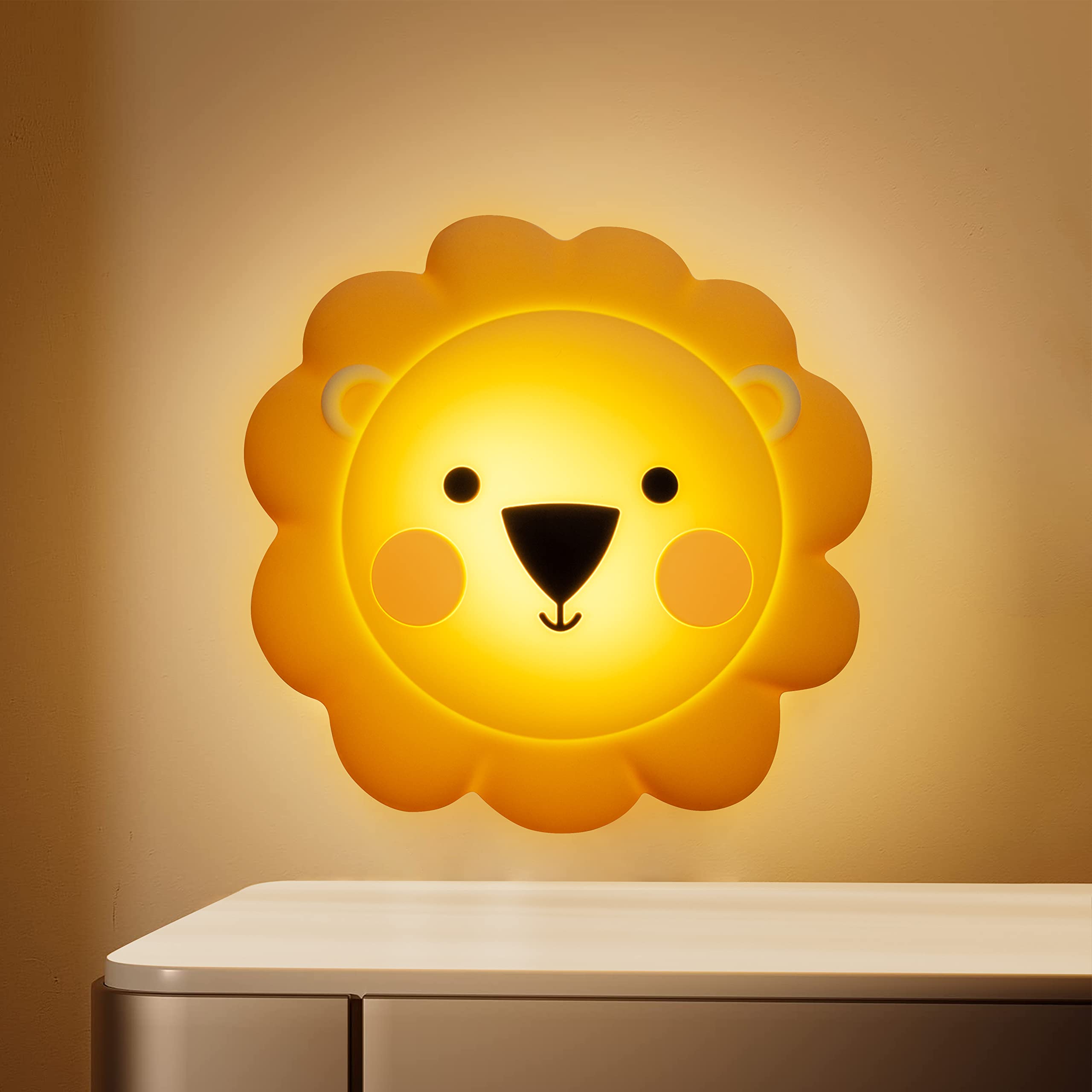 ONIYSA Lion Night Light for Kids - USB Rechargeable, Touch Control & Remote Control Nursery Lamp, Cute Silicone Baby Night Light for Bedroom, Perfect Gift for Boys & Girls - Ideal for Bedtime, Nursery Decor, and Soothing Nighttime Comfort