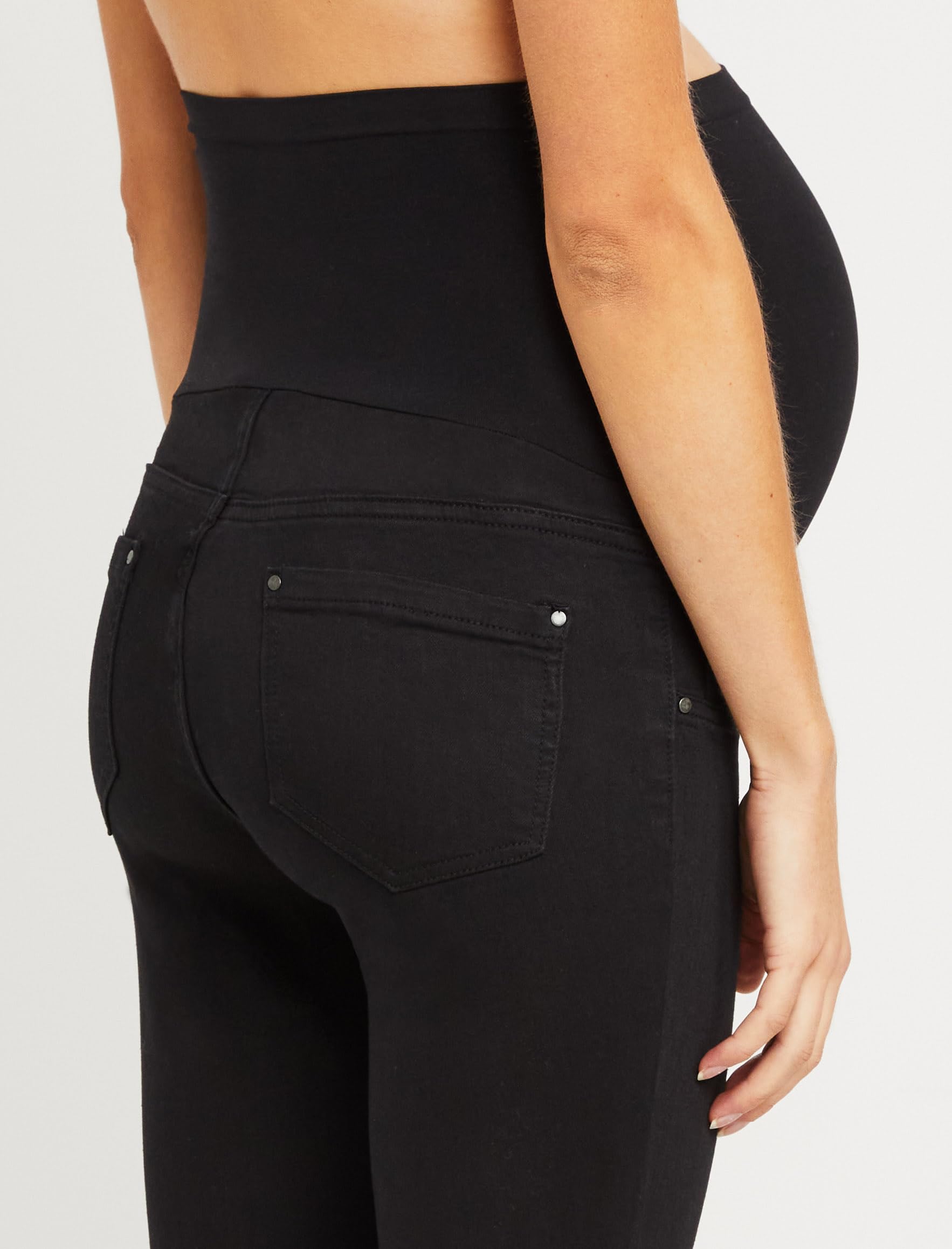 Motherhood Maternity Women's Super Stretch Secret Fit Over the Belly Skinny Jeans - Comfortable Maternity Pants for Pregnancy & Postpartum | Perfect for Work, Casual Wear & Everyday Use