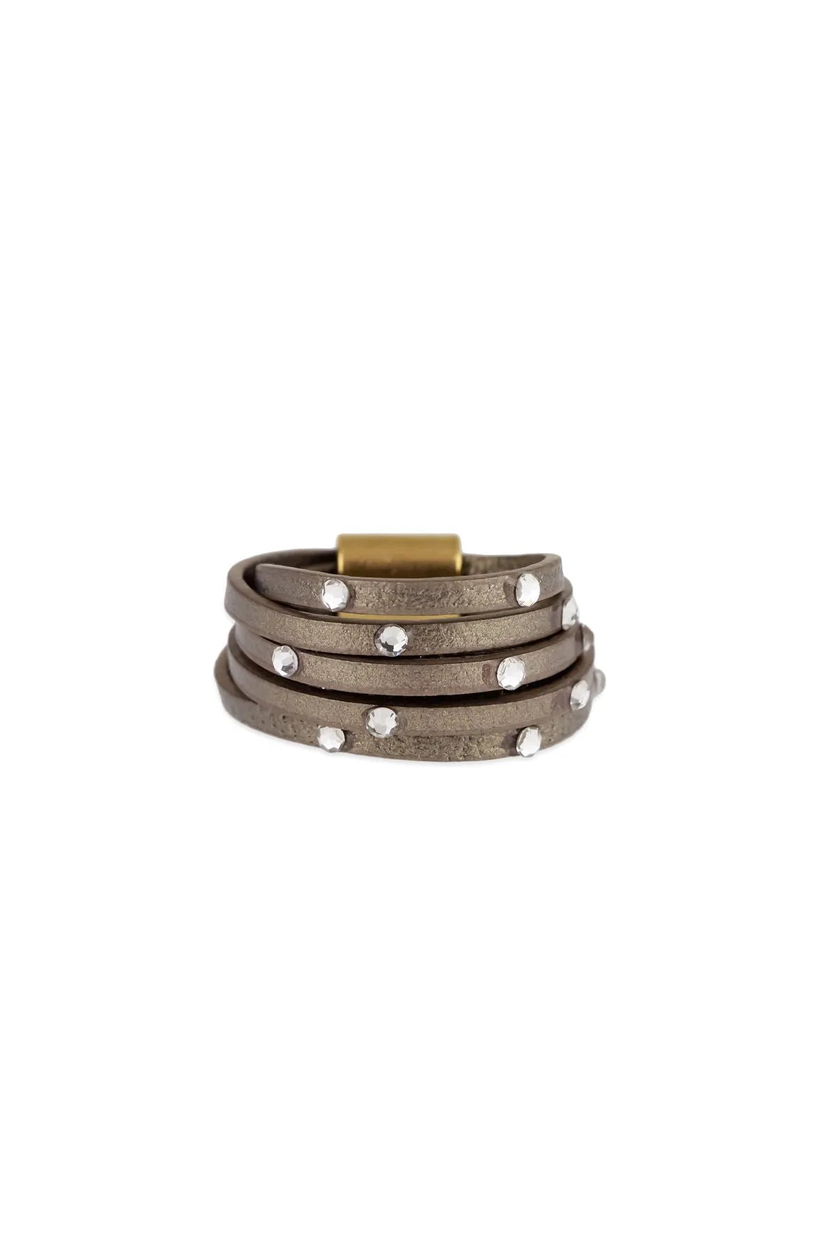 Genuine Leather Crystal Ring for Women - Elegant Fashion Jewelry Gift for Party, Wedding & Everyday Wear