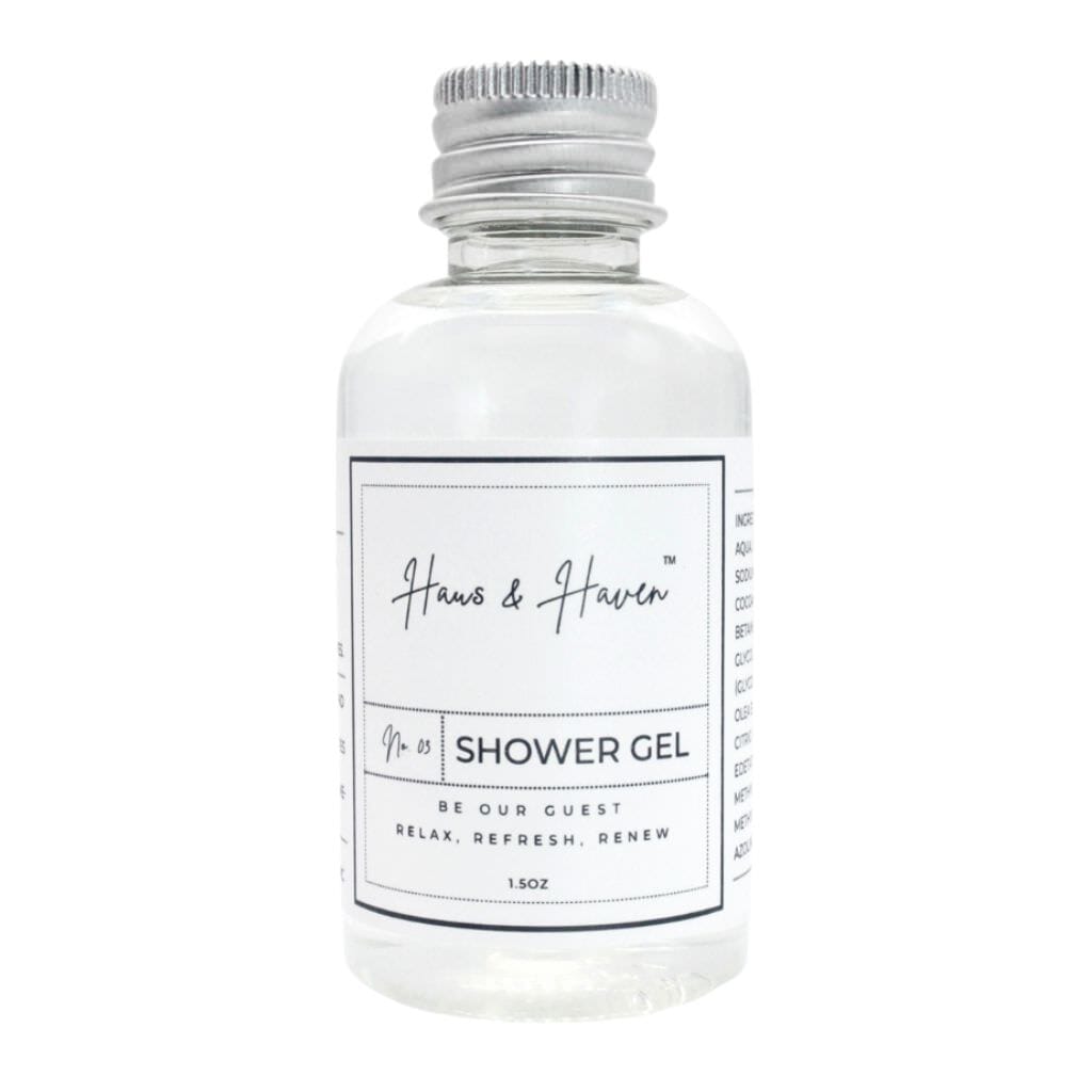Haus & Haven Refreshing Shower Gel 45ml - Moisturizing & Gentle Body Wash for Daily Use - Perfect for Travel, Gym & Home Bathroom Essentials