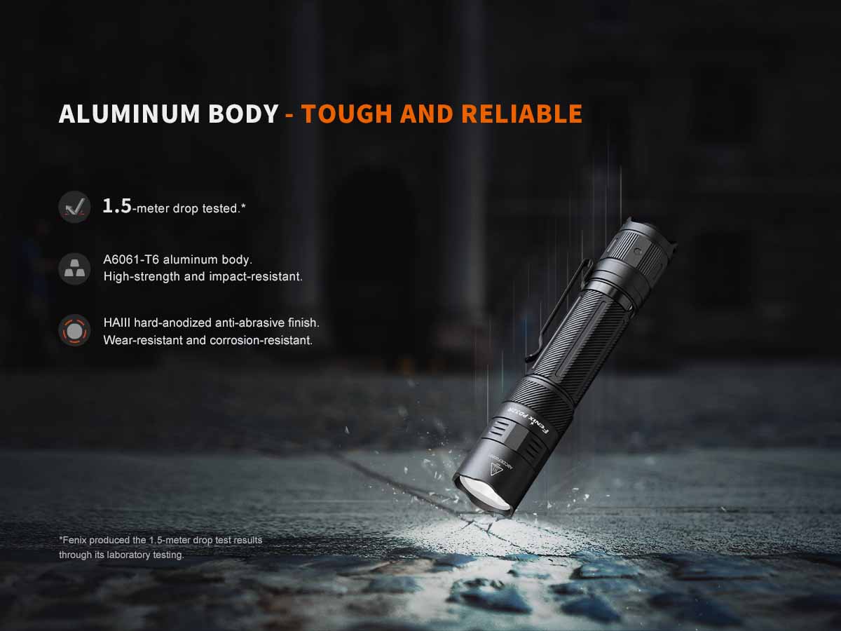 Fenix PD32R Rechargeable Flashlight - 1000 Lumens, USB-C Charging, Compact & Powerful LED Flashlight for Camping, Hiking, Emergency, and Outdoor Adventures