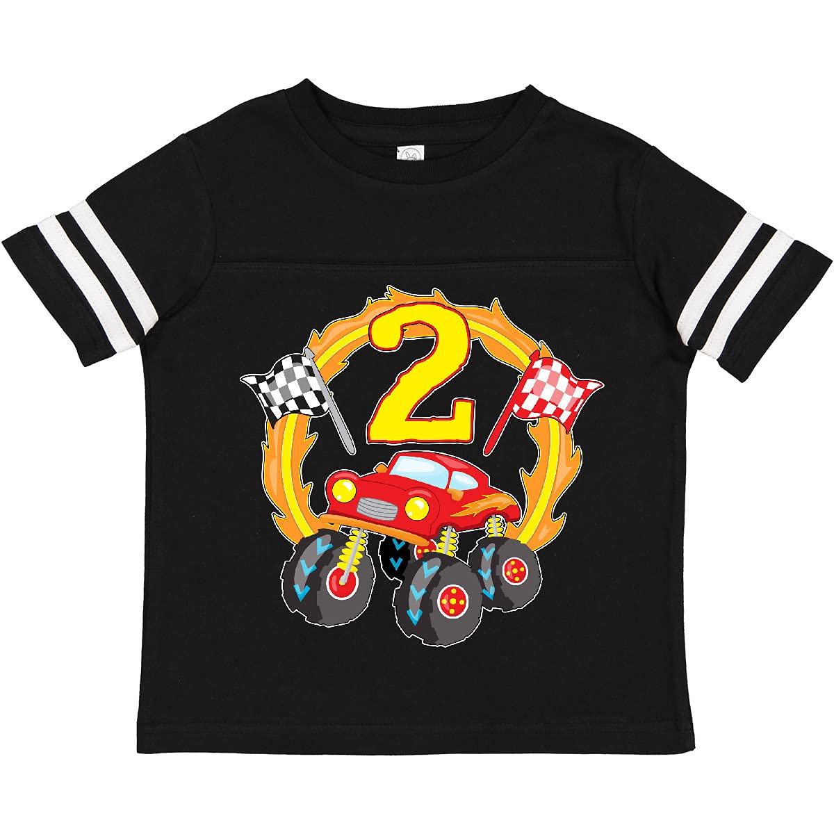 Inktastic Monster Truck 2nd Birthday Toddler T-Shirt - Cute Boys' Graphic Tee for 2 Year Old Birthday Party & Playtime